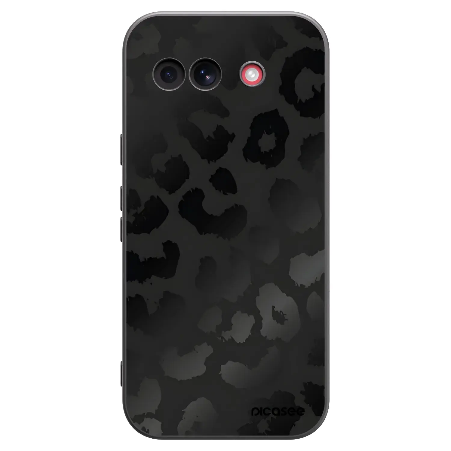 Silikonový černý obal pro Google Pixel 10a - Midnight Leopard
