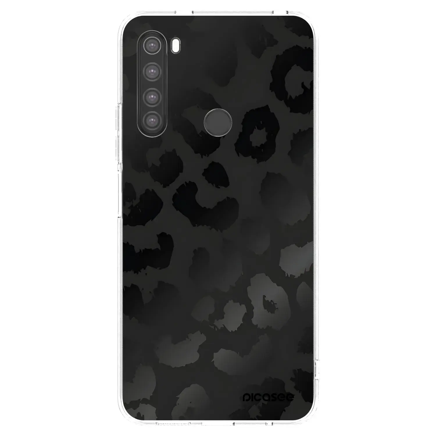 Silikonový průhledný obal pro Xiaomi Redmi Note 8 - Midnight Leopard