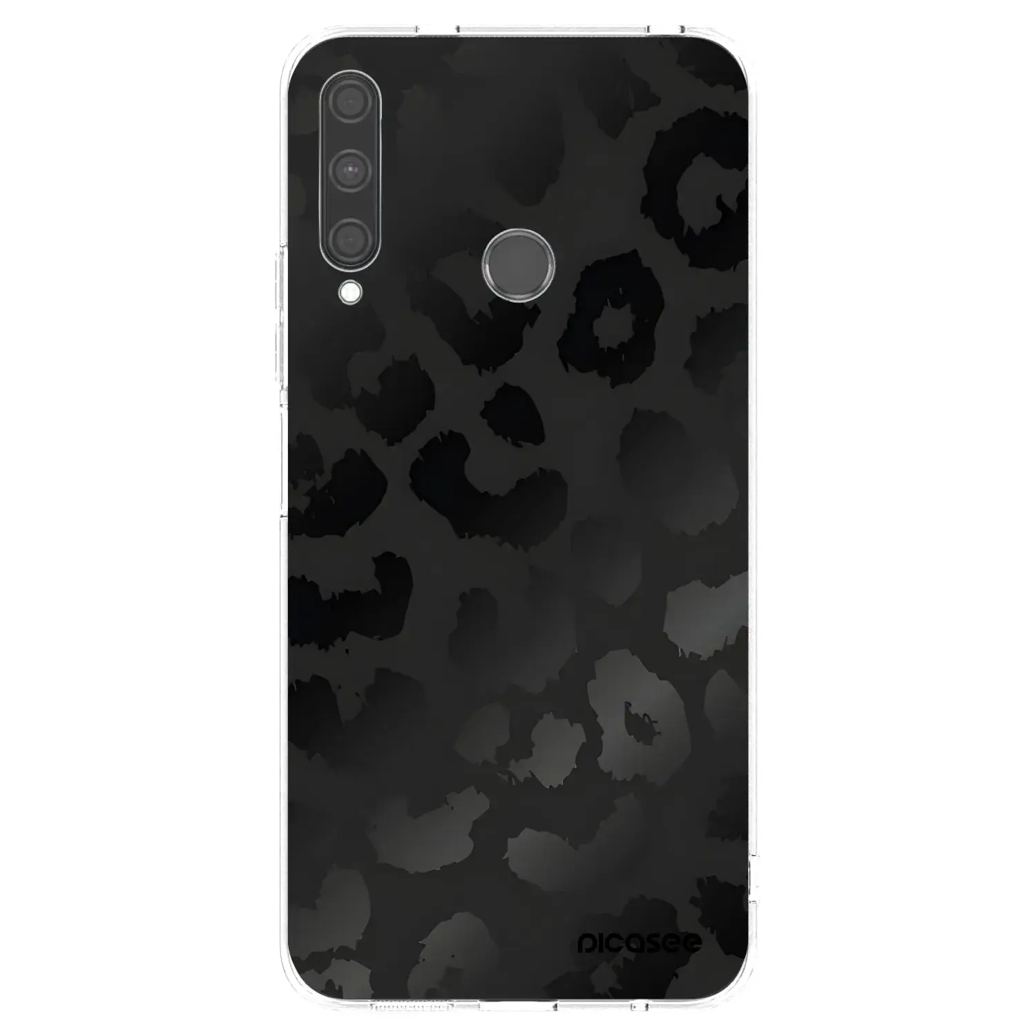 Silikonový průhledný obal pro Huawei P40 Lite E - Midnight Leopard