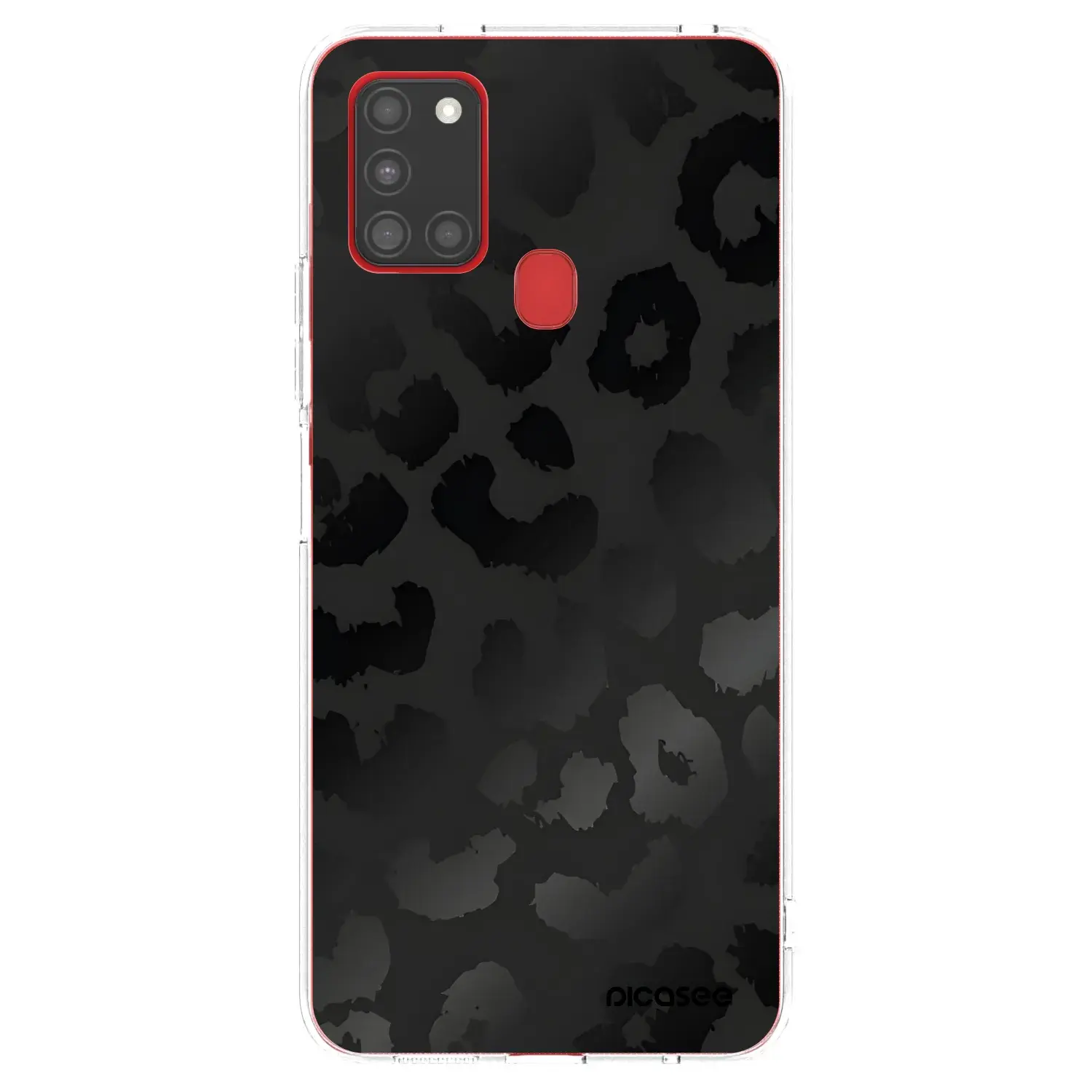 Silikonový průhledný obal pro Samsung Galaxy A21s - Midnight Leopard