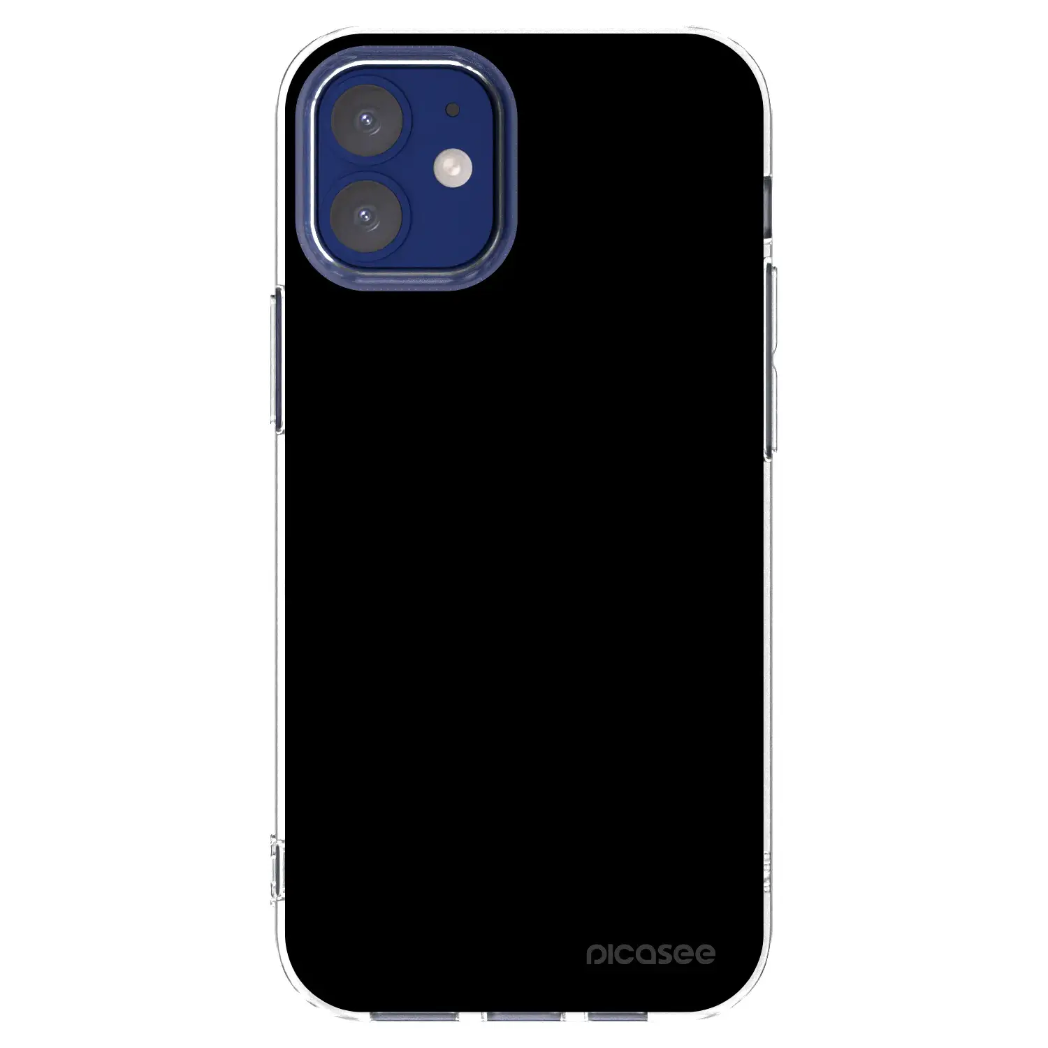 Silikonový průhledný obal pro Apple iPhone 12 mini - Black Bliss