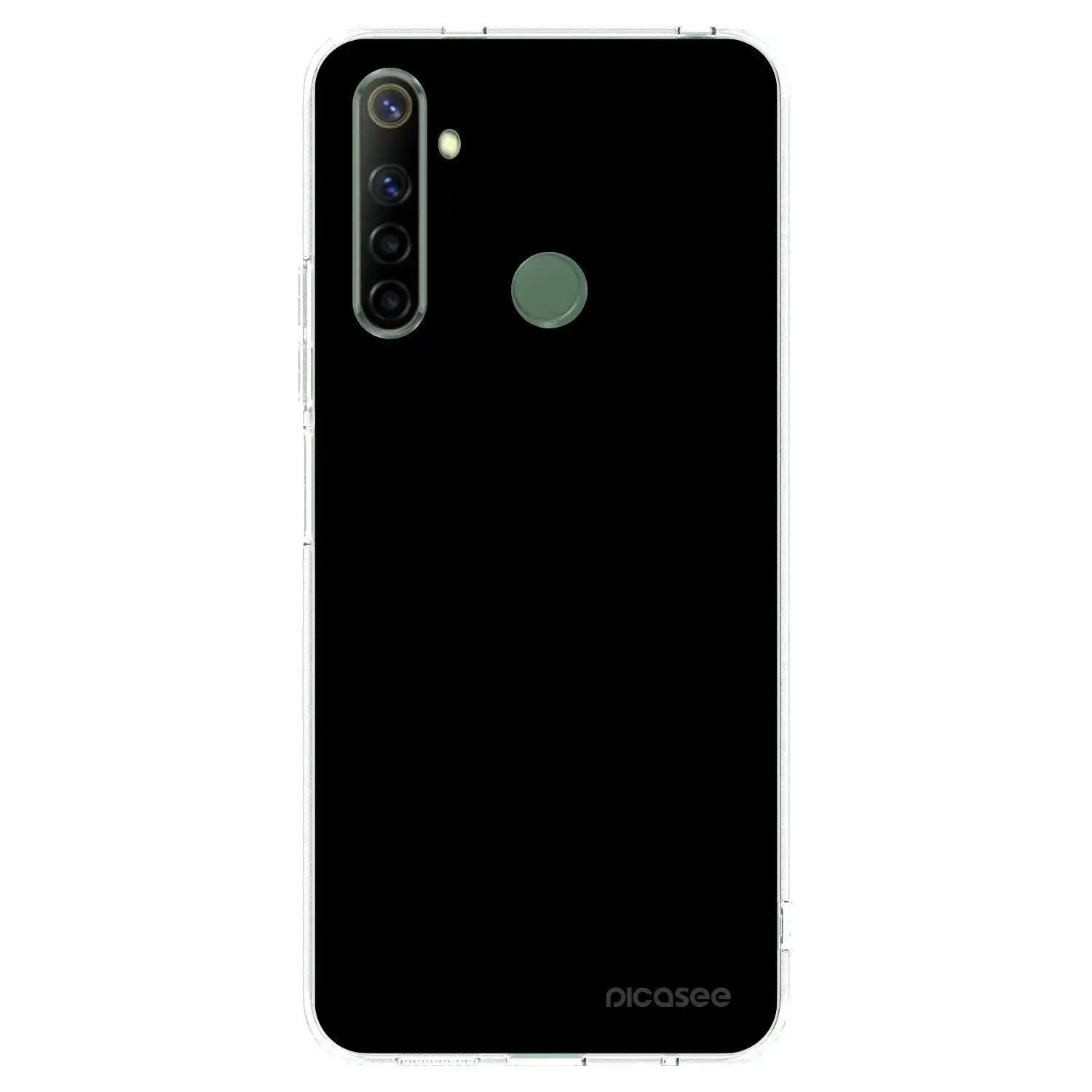 Silikonový průhledný obal pro Realme 6i - Black Bliss