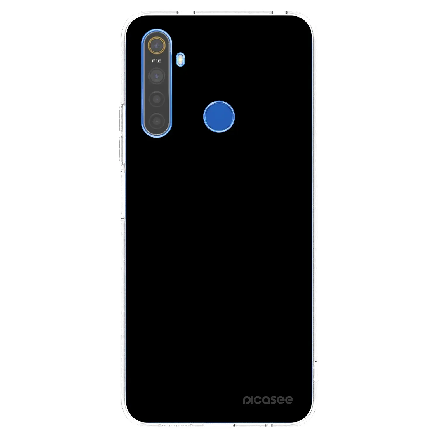 Silikonový průhledný obal pro Realme 5 - Black Bliss