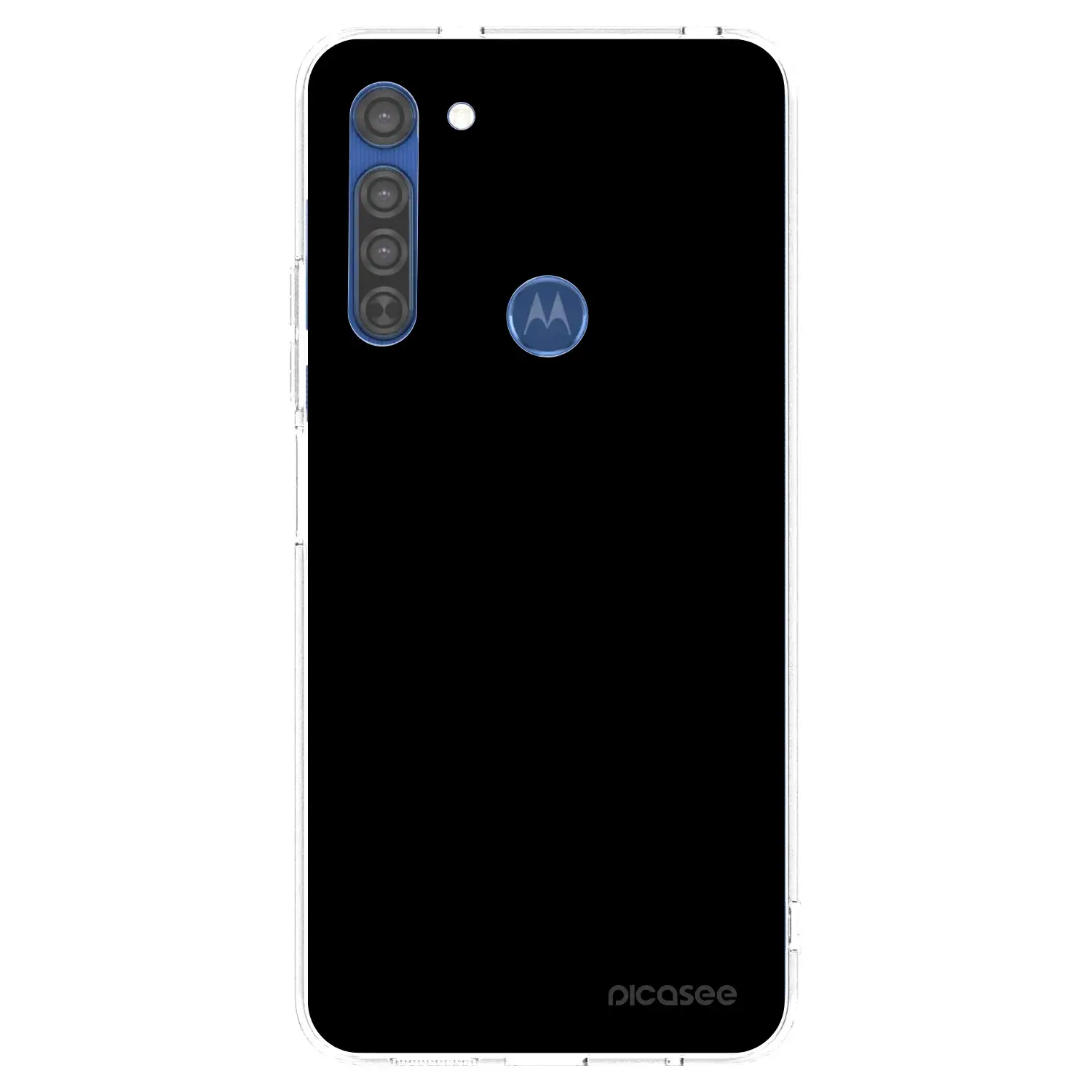 Silikonový průhledný obal pro Motorola Moto G8 - Black Bliss