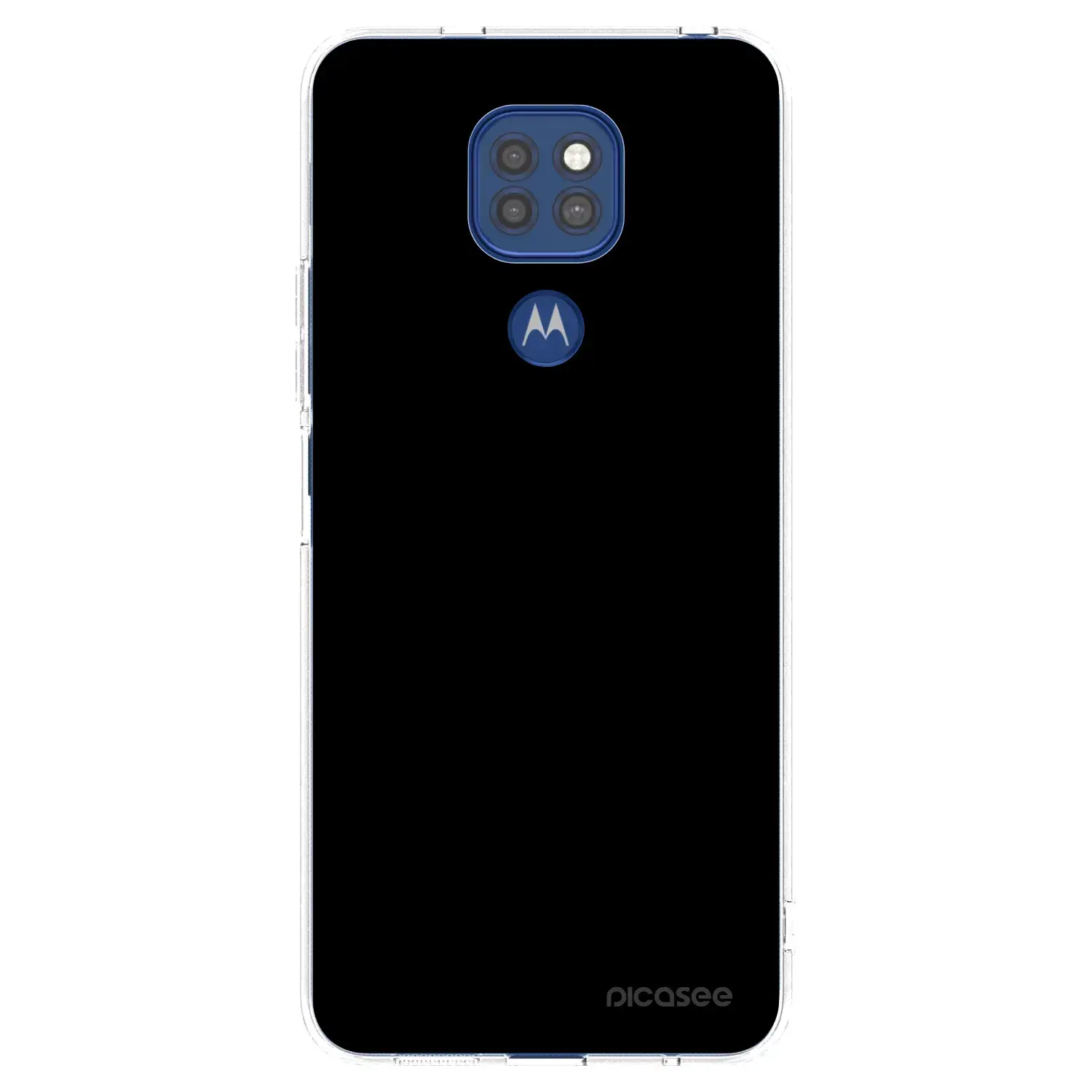Silikonový průhledný obal pro Motorola Moto G9 Play - Black Bliss