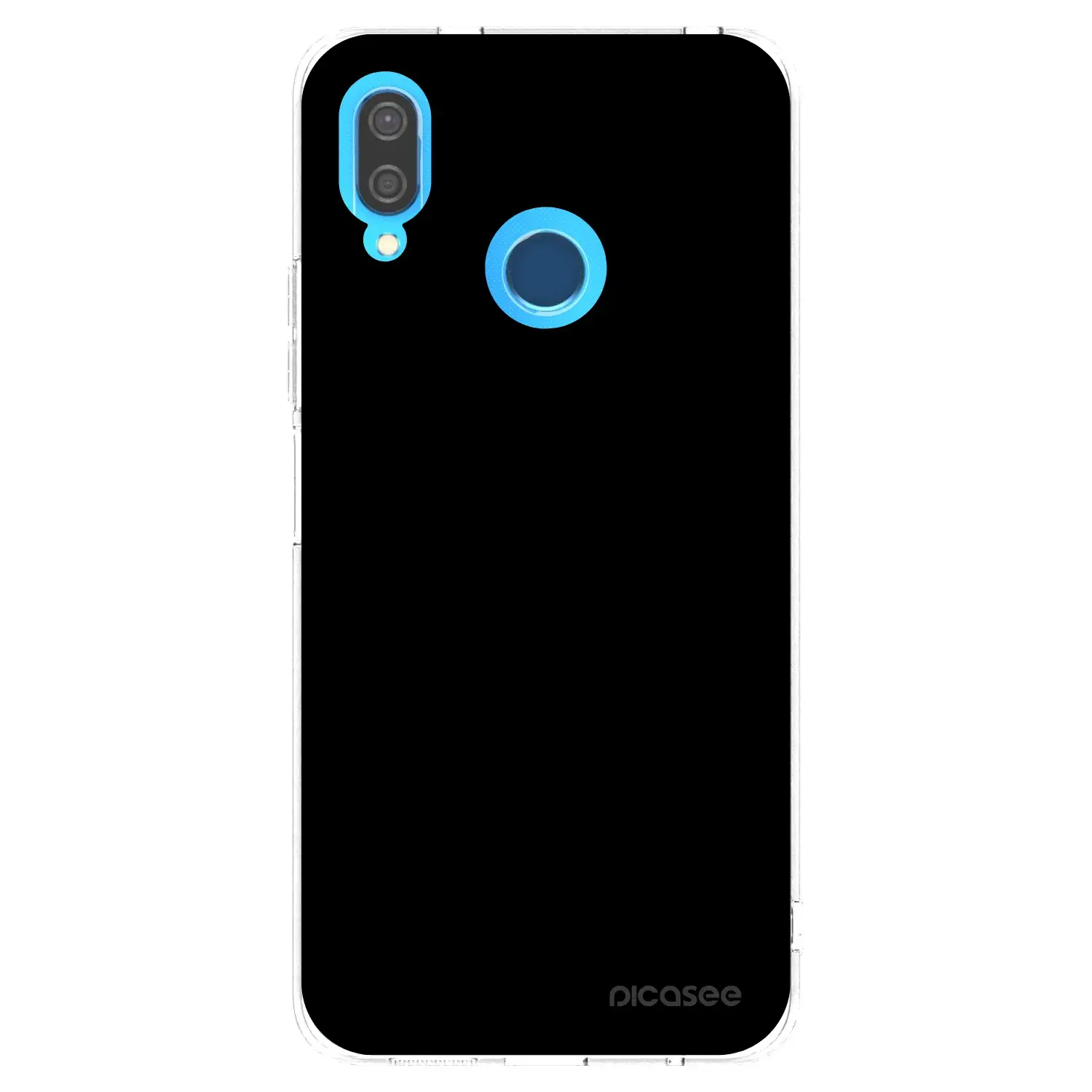 Silikonový průhledný obal pro Huawei P20 Lite - Black Bliss