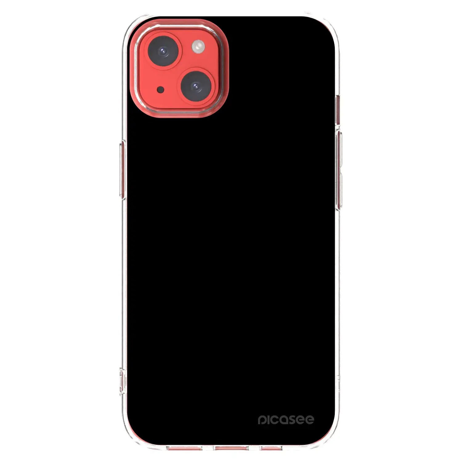 Silikonový průhledný obal pro Apple iPhone 13 - Black Bliss