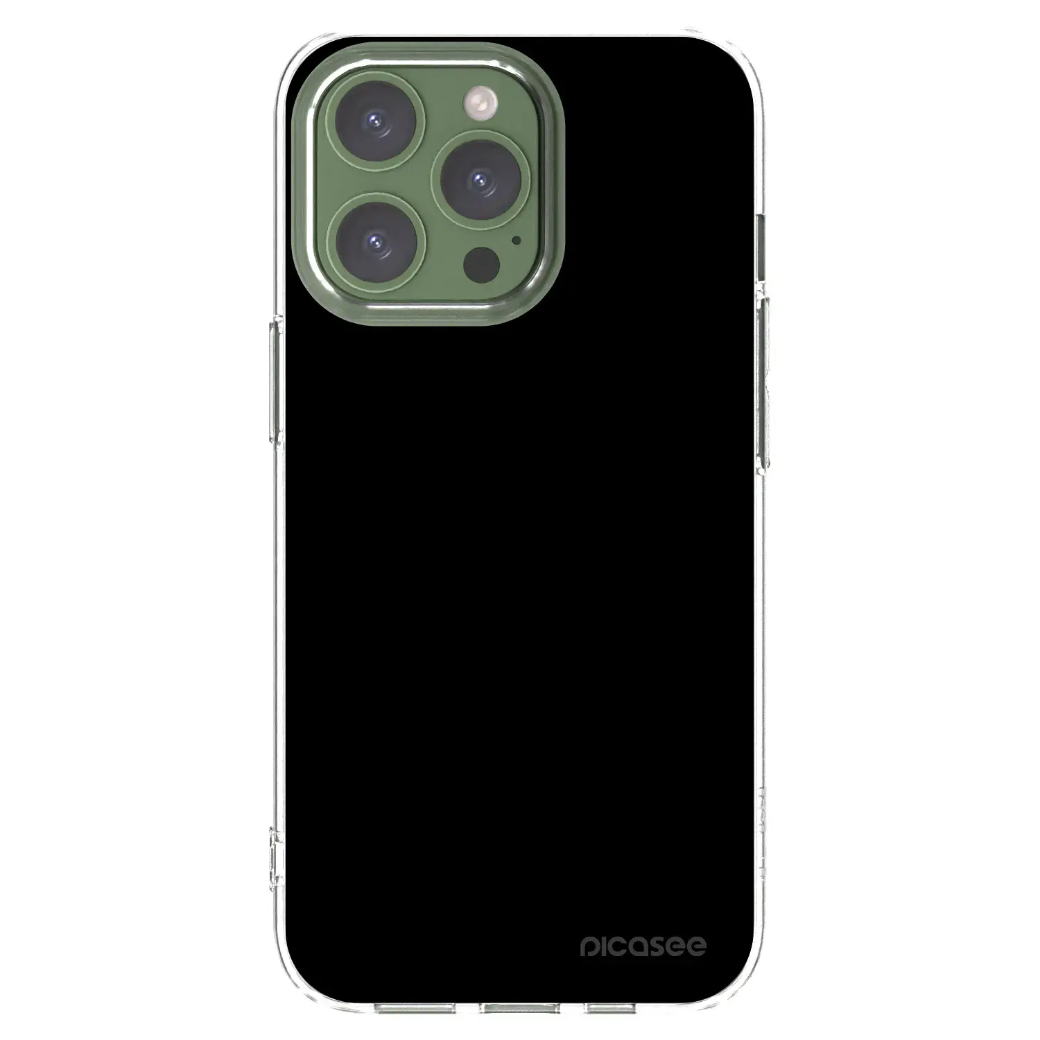 Silikonový průhledný obal pro Apple iPhone 13 Pro - Black Bliss