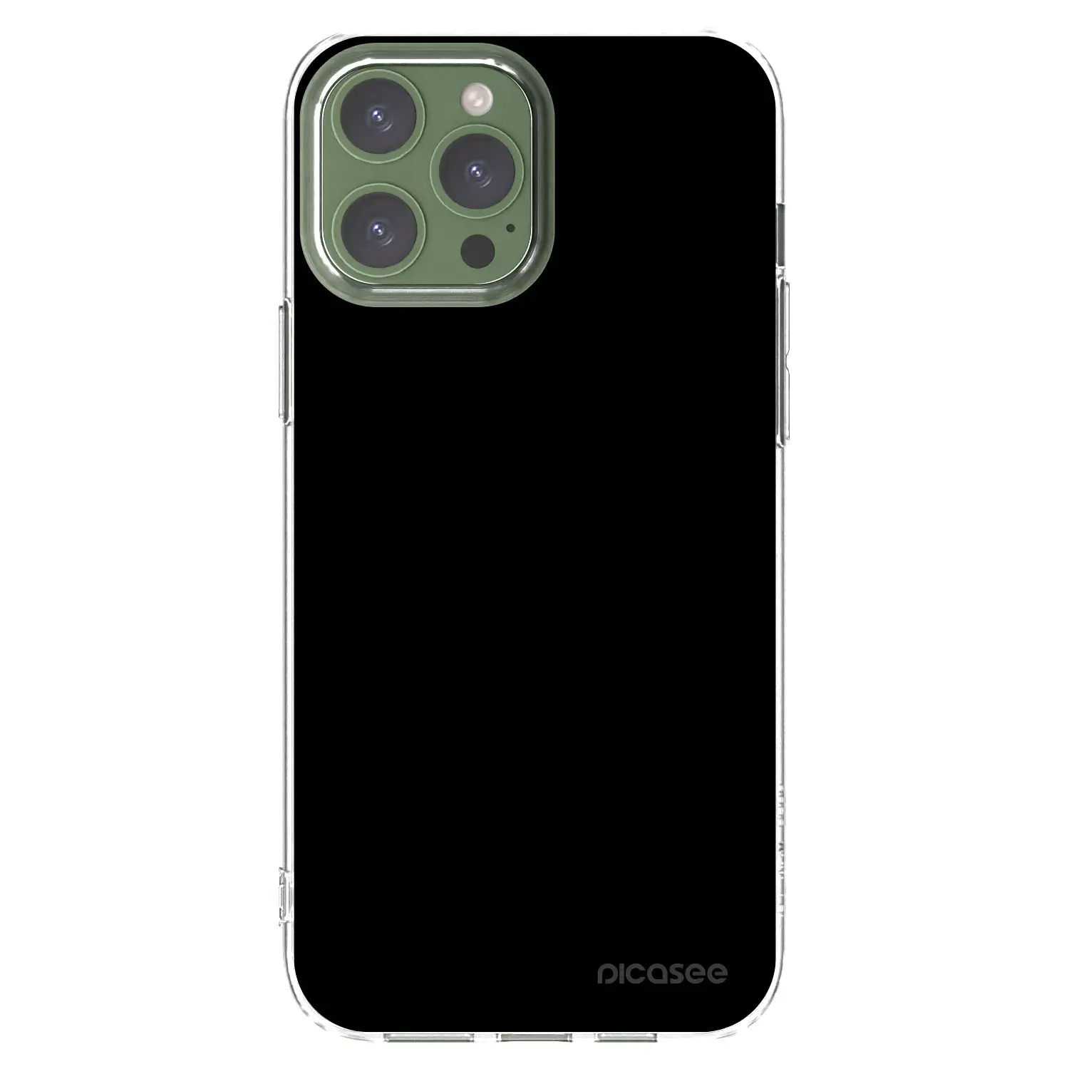 Silikonový průhledný obal pro Apple iPhone 13 Pro Max - Black Bliss