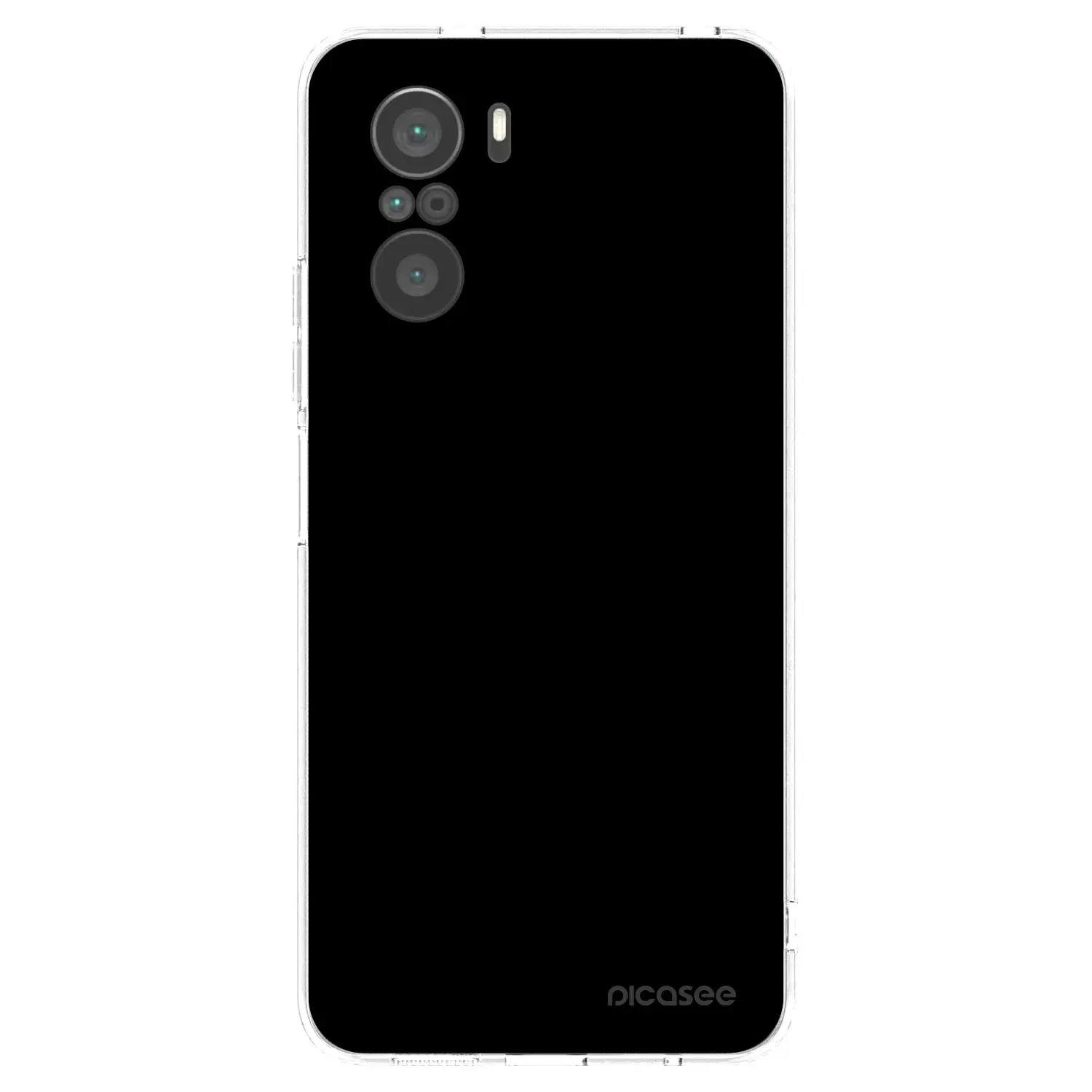 Silikonový průhledný obal pro Xiaomi Poco F3 - Black Bliss