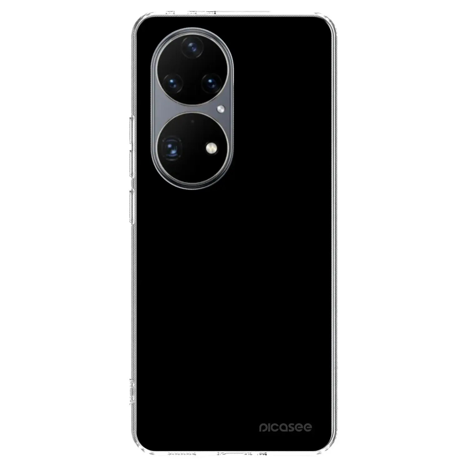 Silikonový průhledný obal pro Huawei P50 - Black Bliss