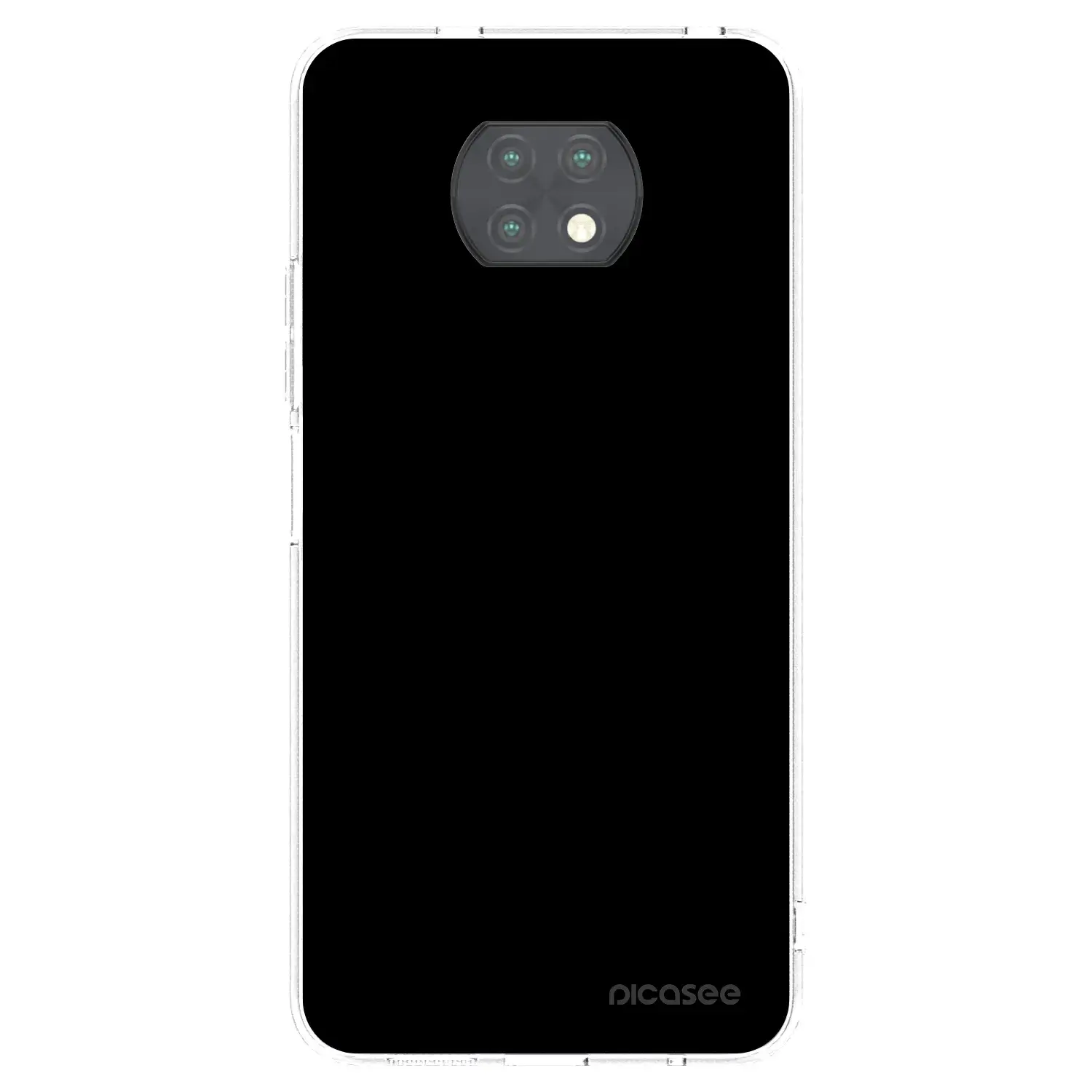 Silikonový průhledný obal pro Xiaomi Redmi Note 9T - Black Bliss