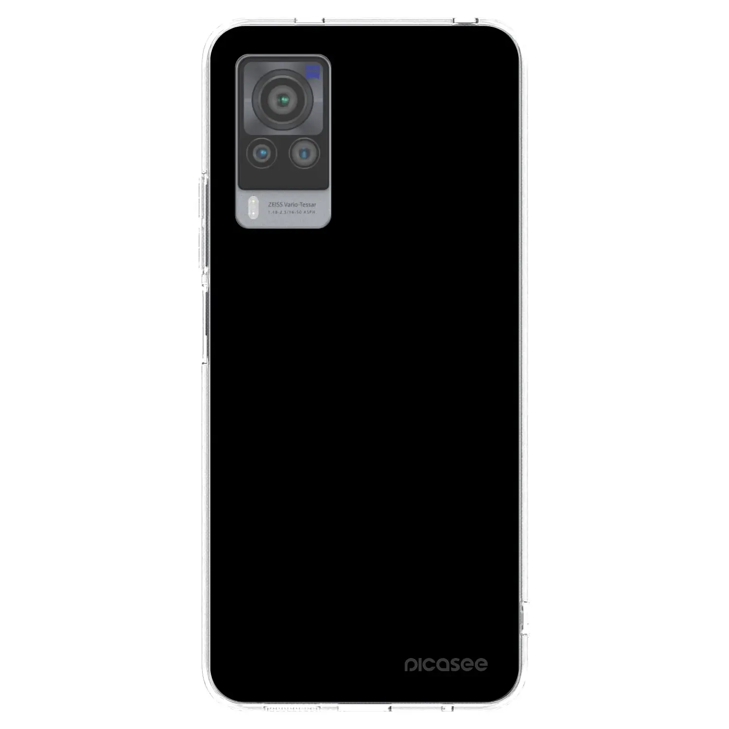 Silikonový průhledný obal pro Vivo X60 Pro 5G - Black Bliss