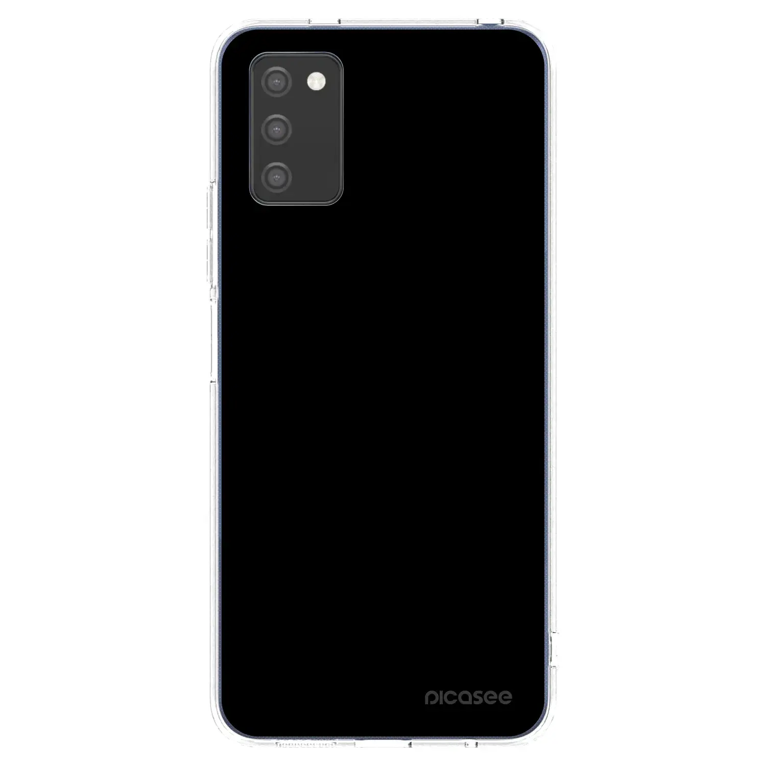 Silikonový průhledný obal pro Samsung Galaxy A03s A037G - Black Bliss