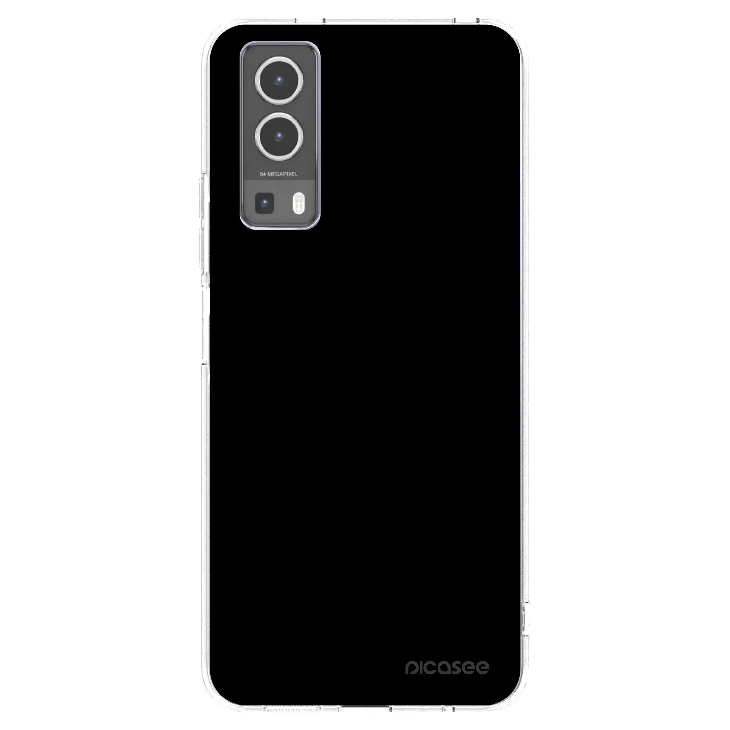 Silikonový průhledný obal pro Vivo Y72 5G - Black Bliss