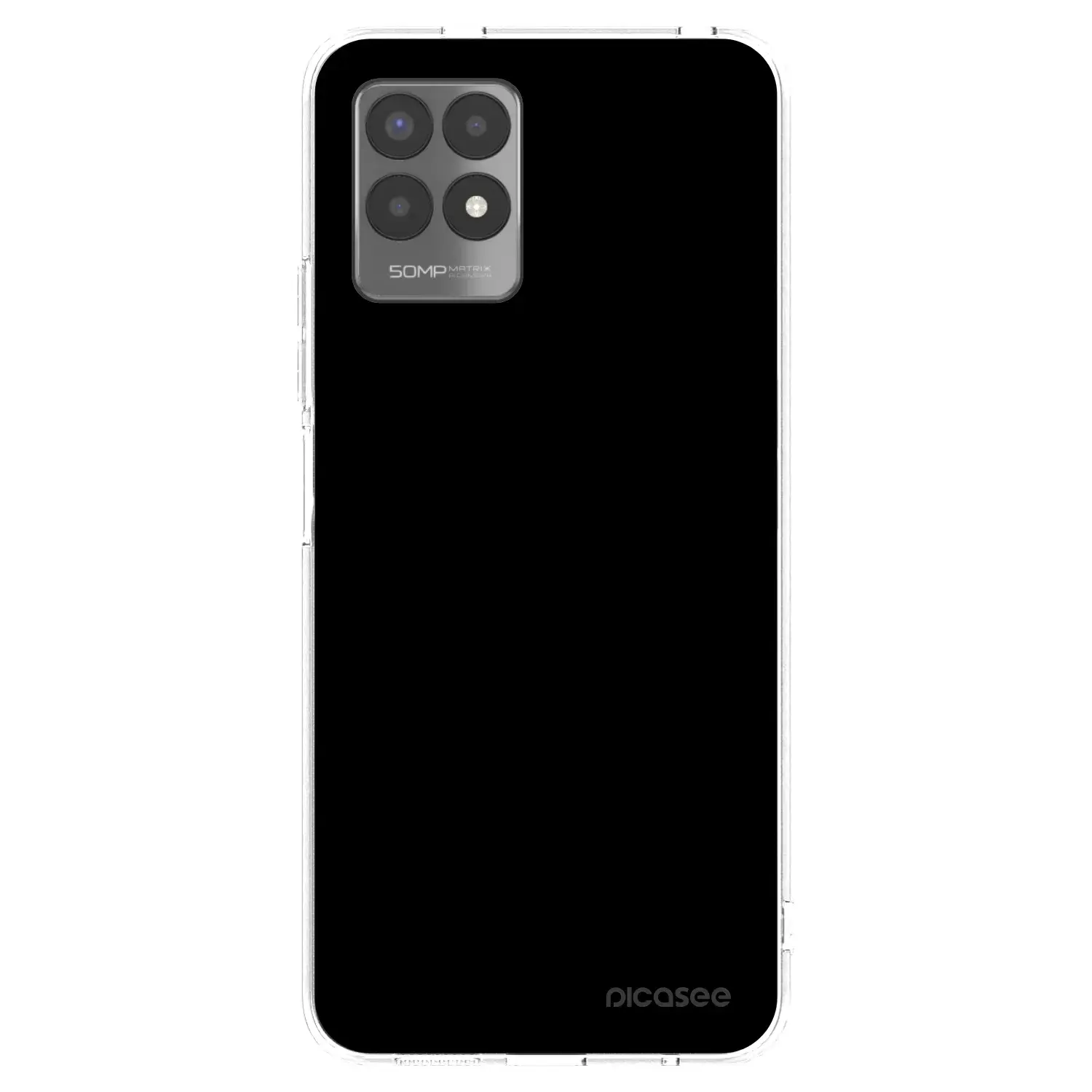 Silikonový průhledný obal pro Realme 8i - Black Bliss
