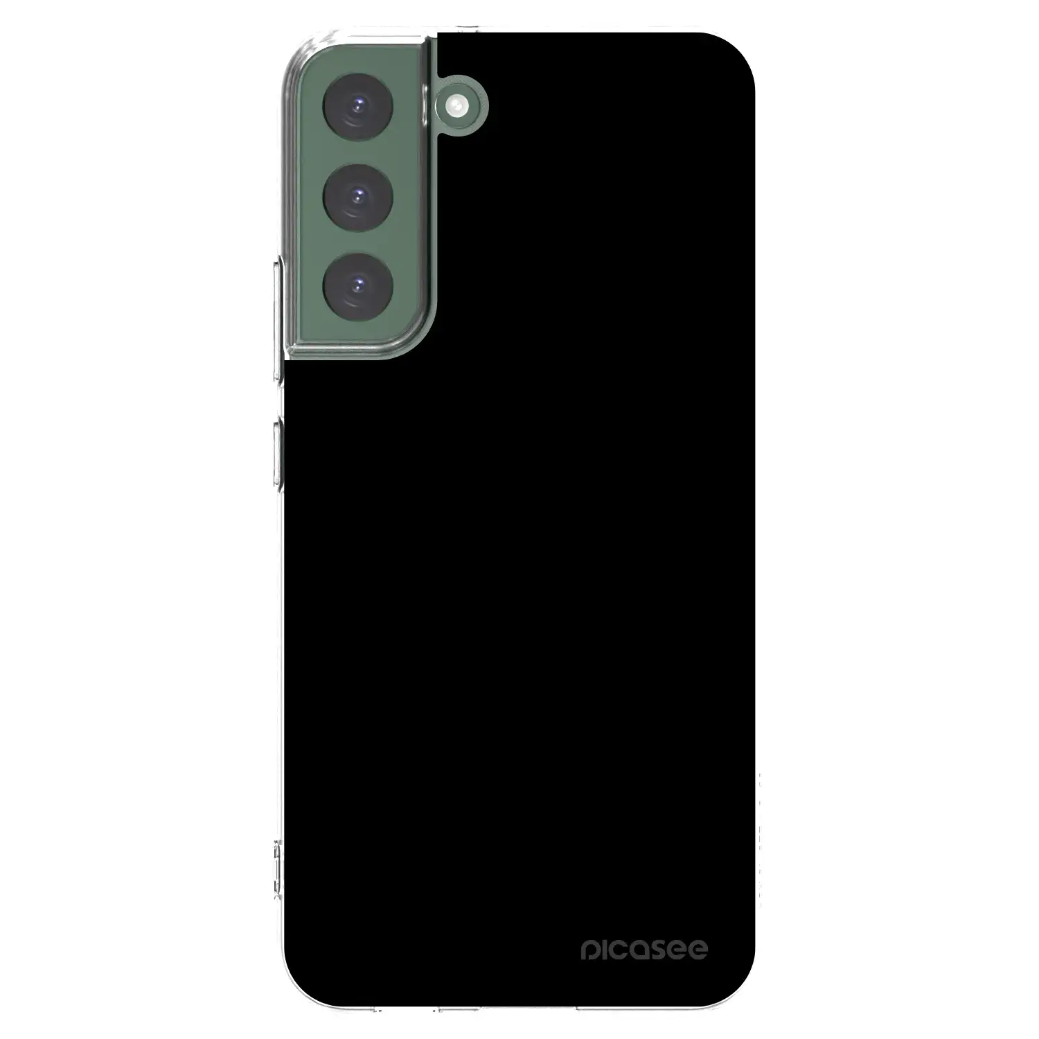 Silikonový průhledný obal pro Samsung Galaxy S22+ 5G - Black Bliss