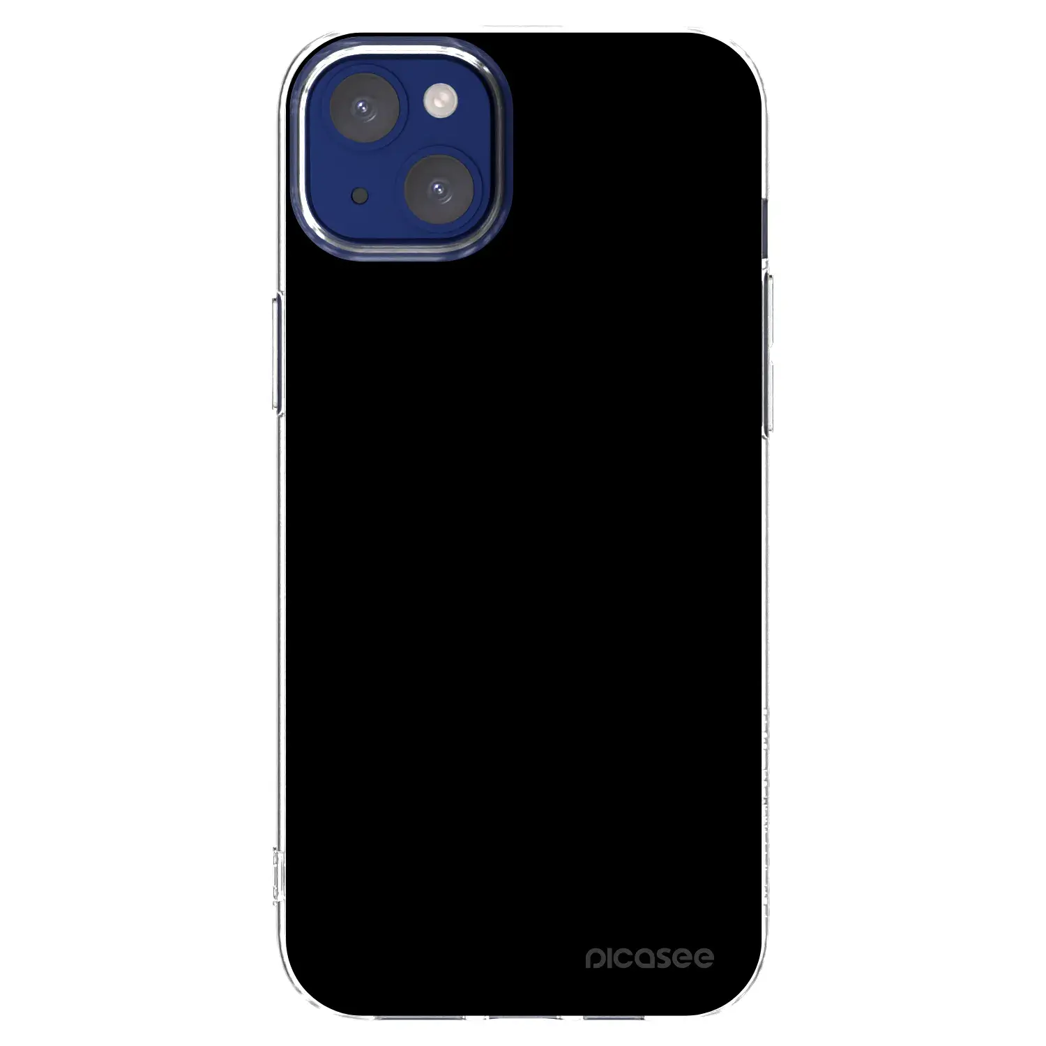 Silikonový průhledný obal pro Apple iPhone 14 Plus - Black Bliss