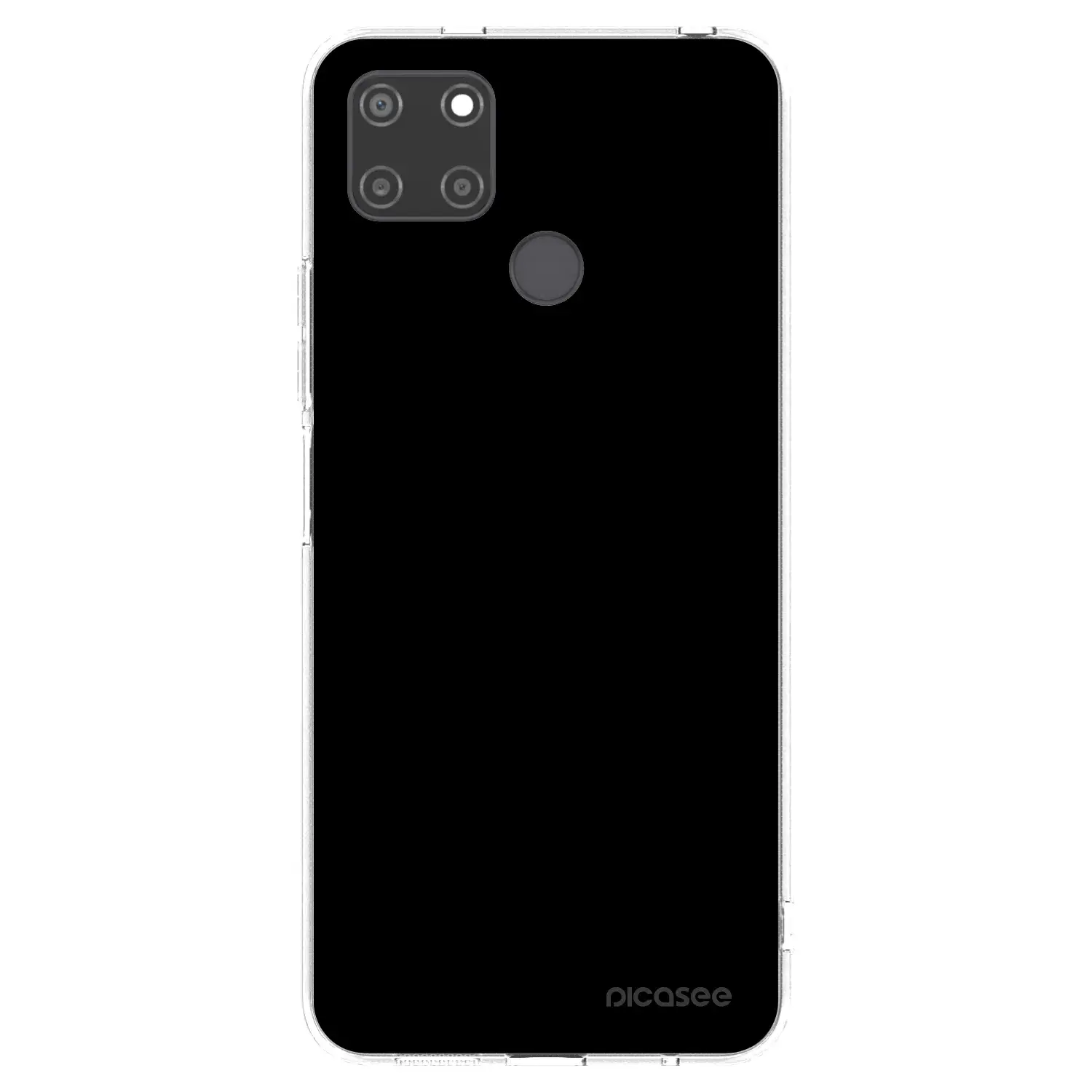 Silikonový průhledný obal pro Realme C21Y - Black Bliss