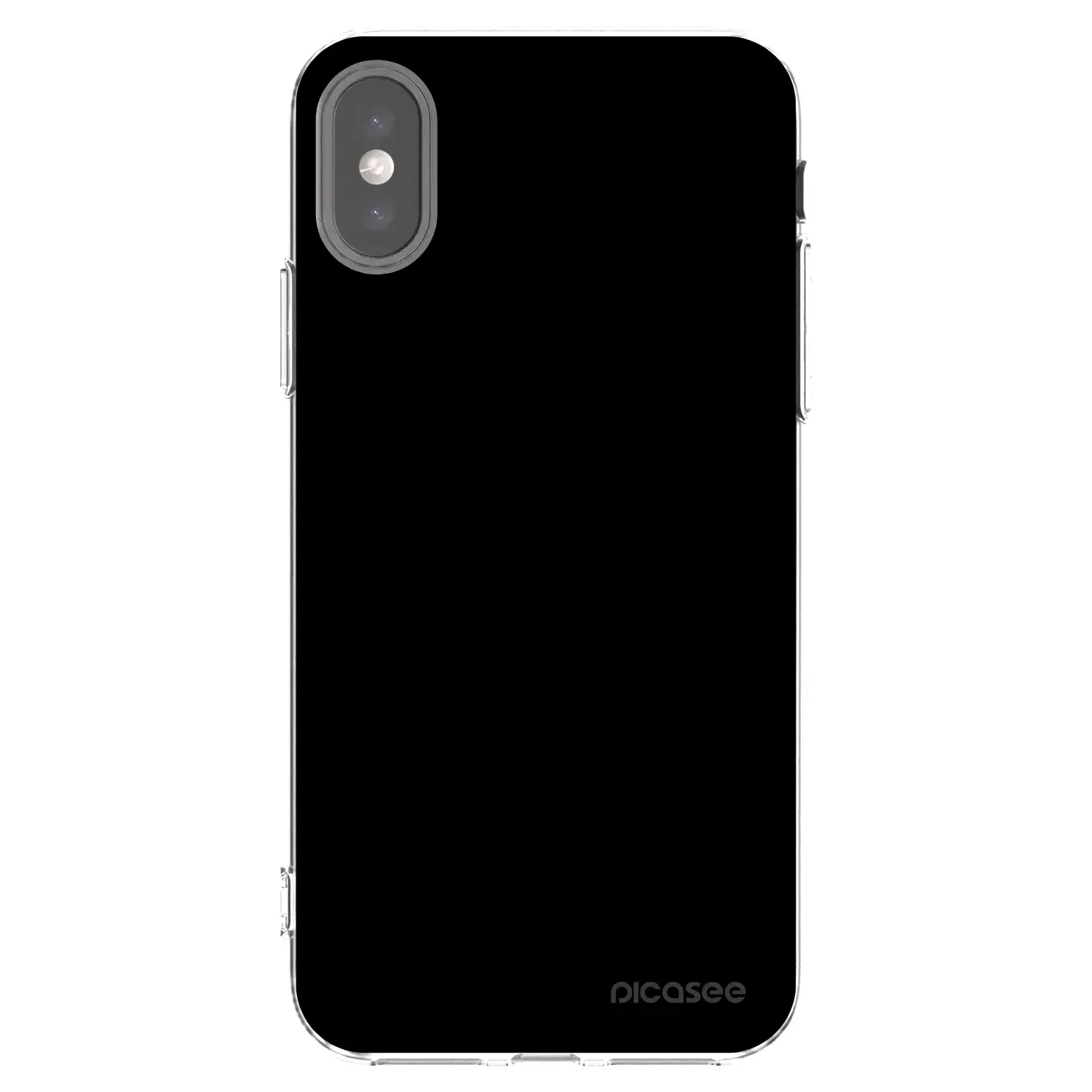 Silikonový průhledný obal pro Apple iPhone X/XS - Black Bliss