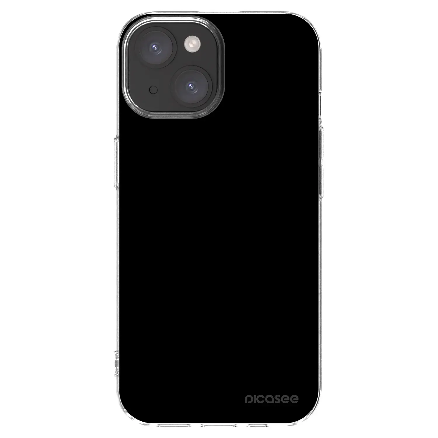 Silikonový průhledný obal pro Apple iPhone 15 - Black Bliss