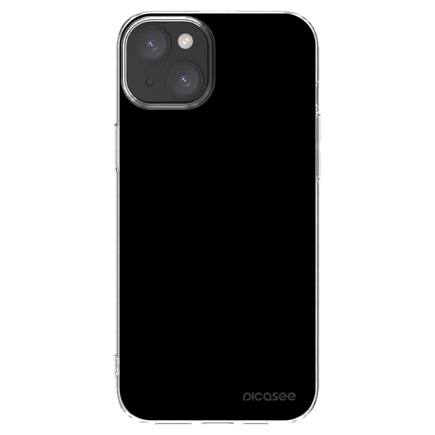 Silikonový průhledný obal pro Apple iPhone 15 Plus - Black Bliss