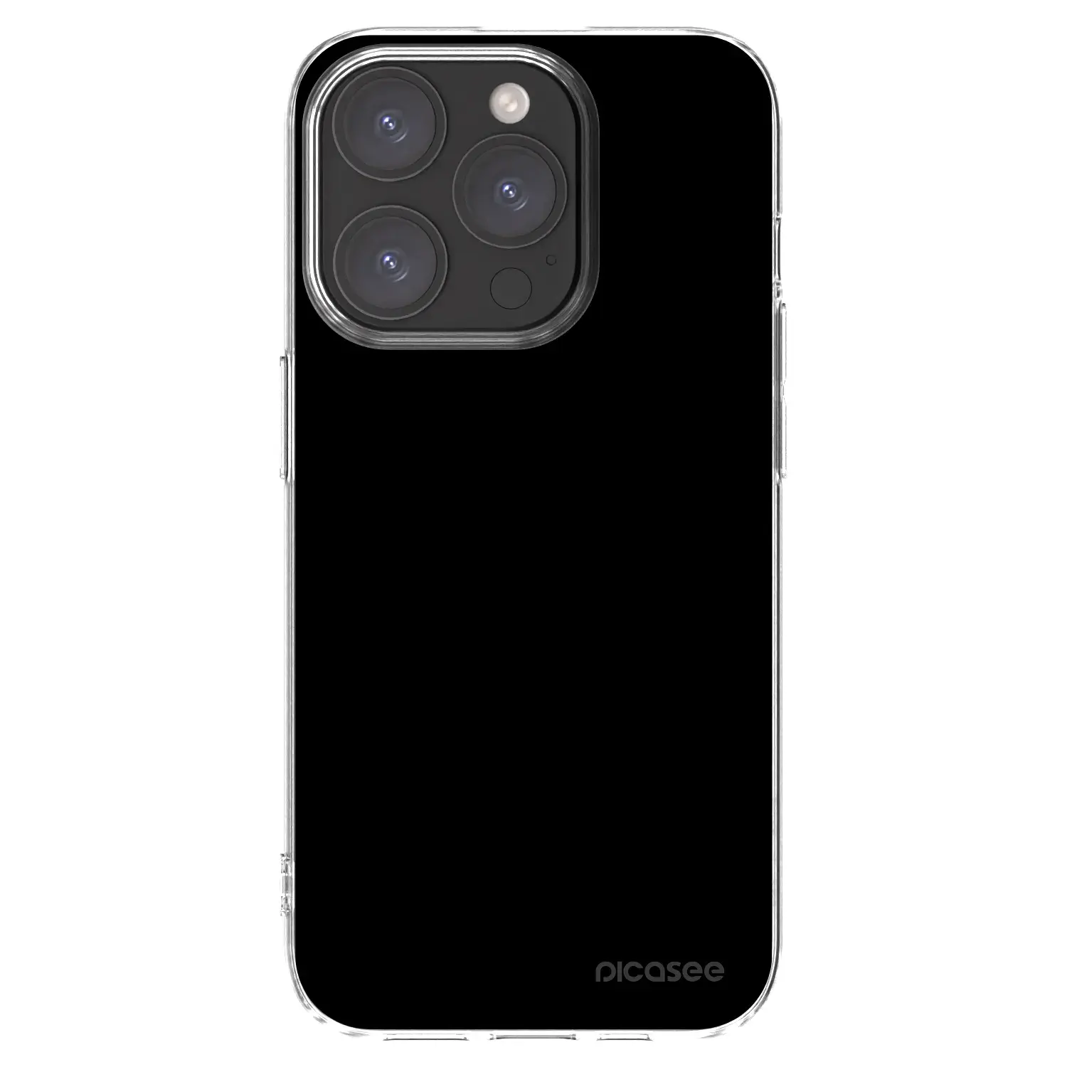 Silikonový průhledný obal pro Apple iPhone 15 Pro - Black Bliss