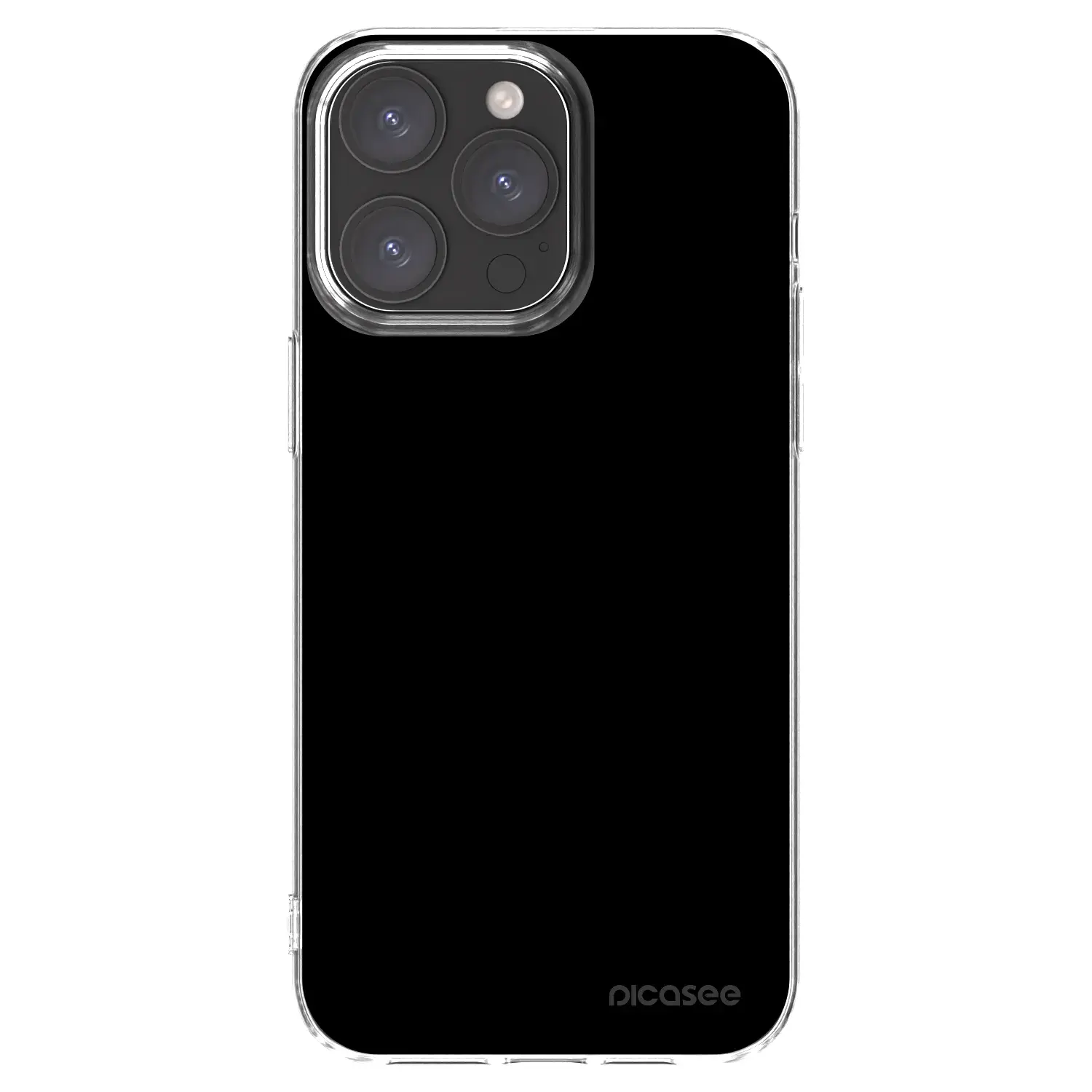 Silikonový průhledný obal pro Apple iPhone 15 Pro Max - Black Bliss