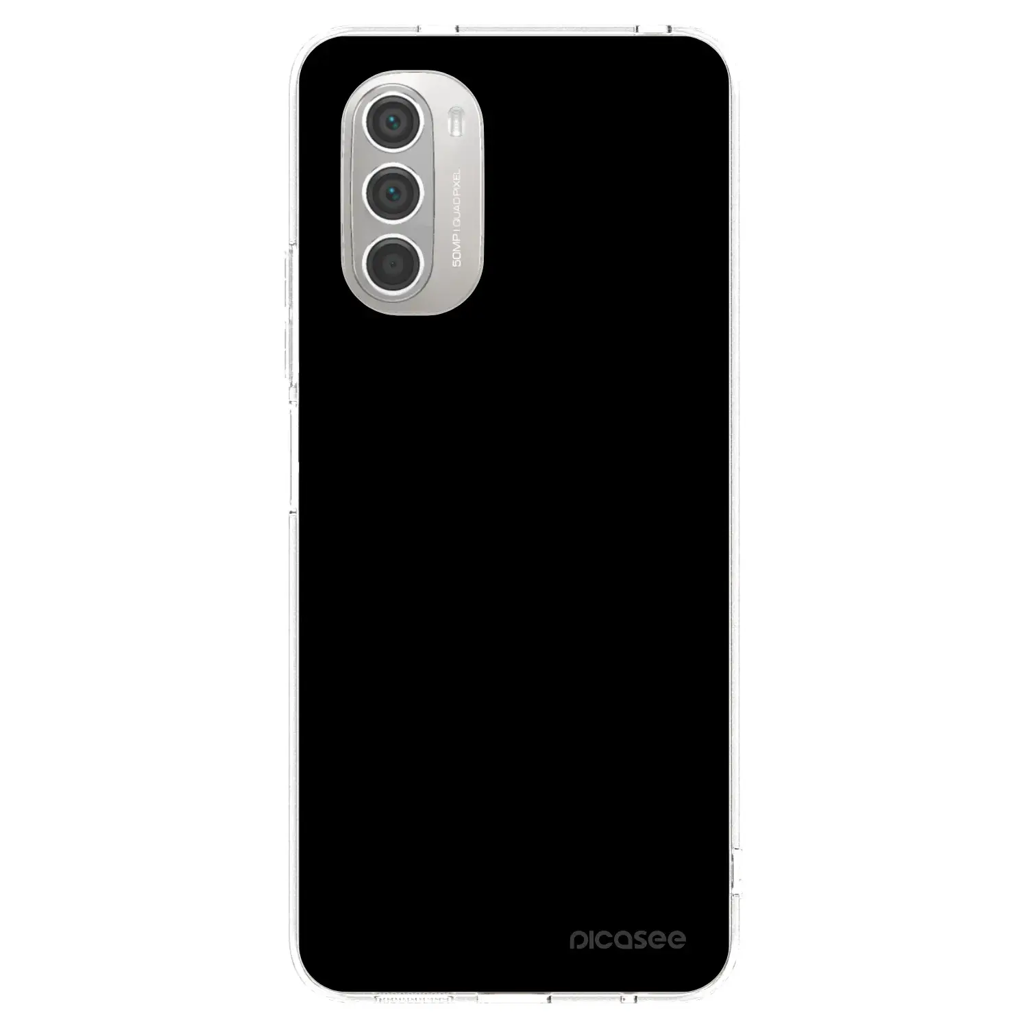 Silikonový průhledný obal pro Motorola Moto G51 - Black Bliss