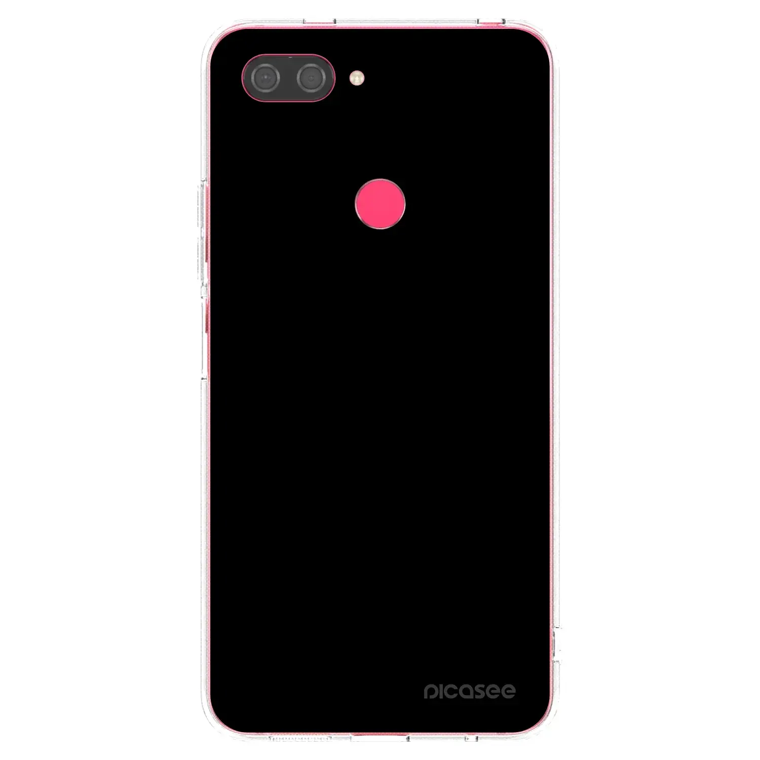 Silikonový průhledný obal pro Xiaomi Mi 8 Lite - Black Bliss