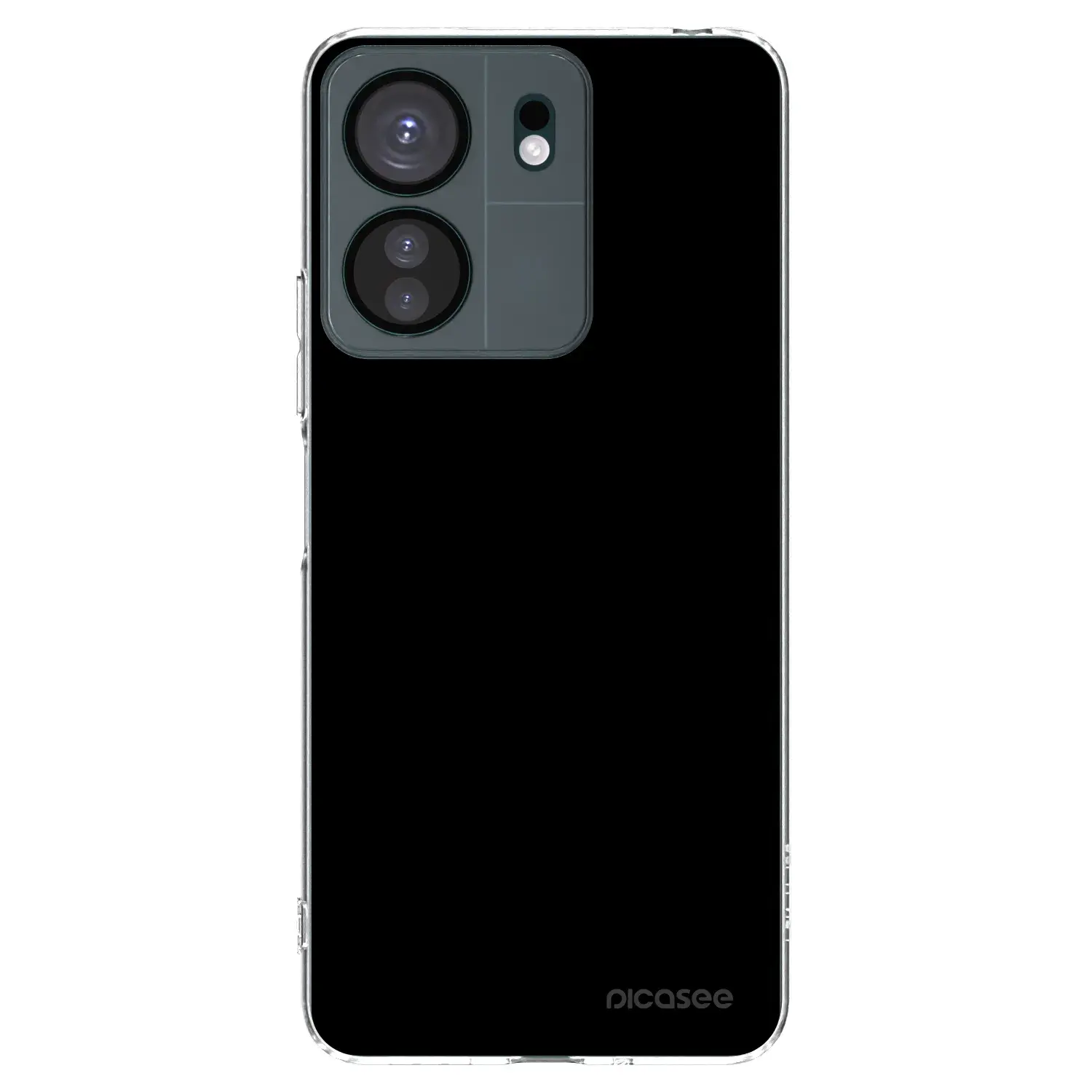 Silikonový průhledný obal pro Xiaomi Redmi 13C 4G - Black Bliss