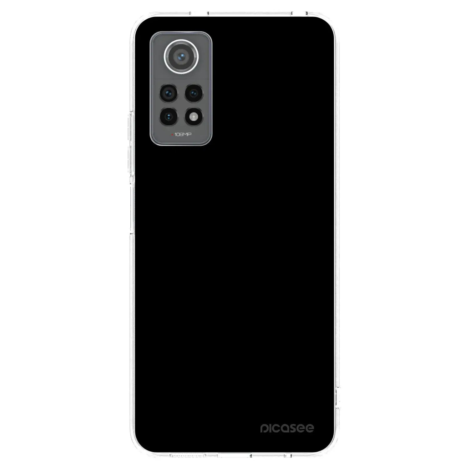 Silikonový průhledný obal pro Xiaomi Redmi Note 12 Pro 4G - Black Bliss