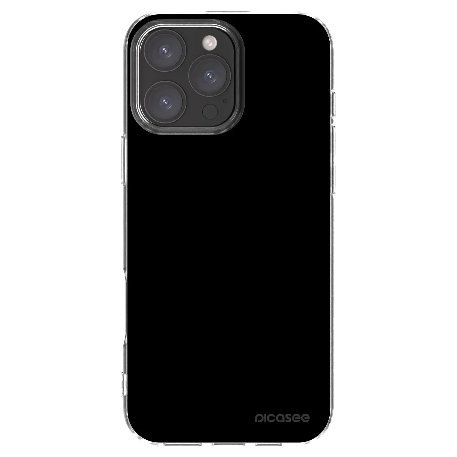 Silikonový průhledný obal pro Apple iPhone 16 Pro Max - Black Bliss