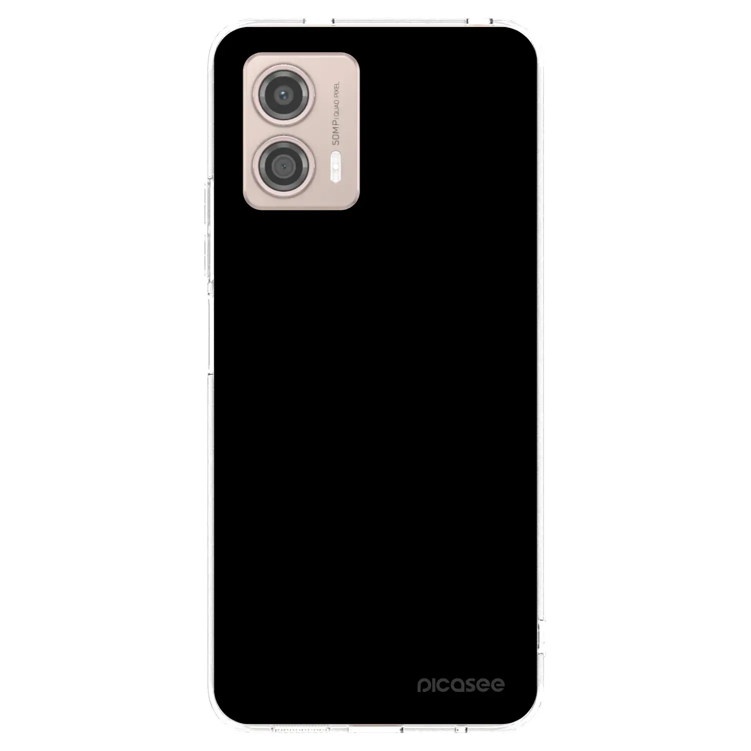Silikonový průhledný obal pro Motorola Moto G53 5G - Black Bliss