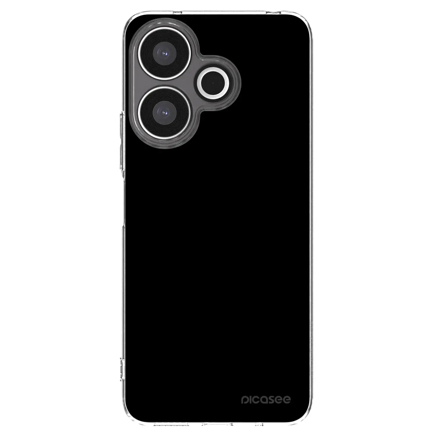 Silikonový průhledný obal pro Xiaomi Redmi 13 4G - Black Bliss