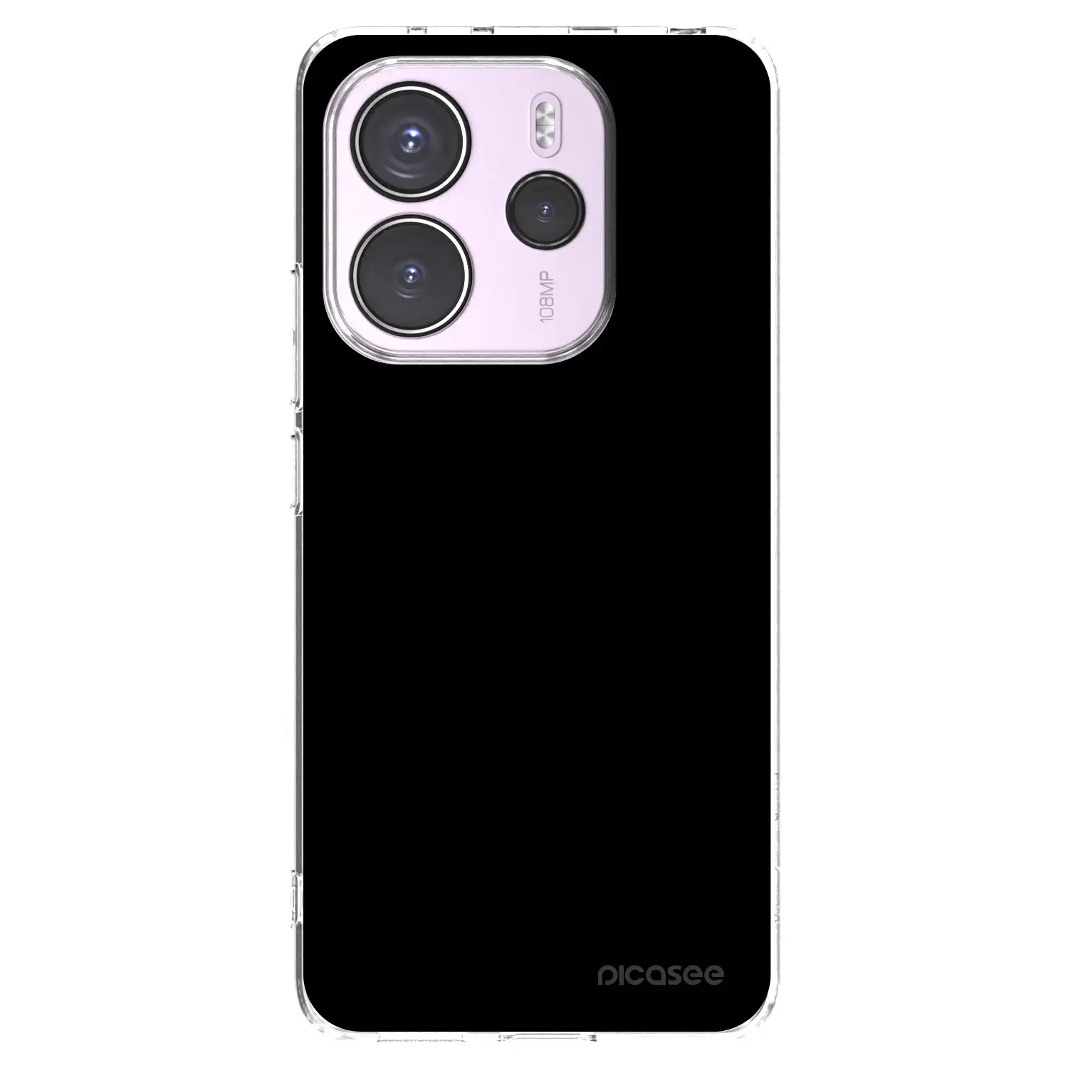 Silikonový průhledný obal pro Xiaomi Redmi Note 14 4G - Black Bliss