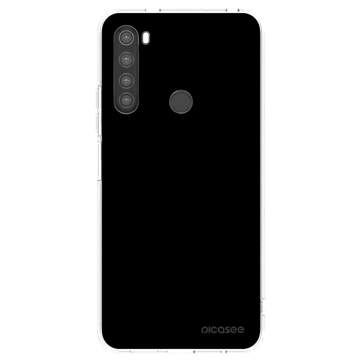 Silikonový průhledný obal pro Xiaomi Redmi Note 8 - Black Bliss