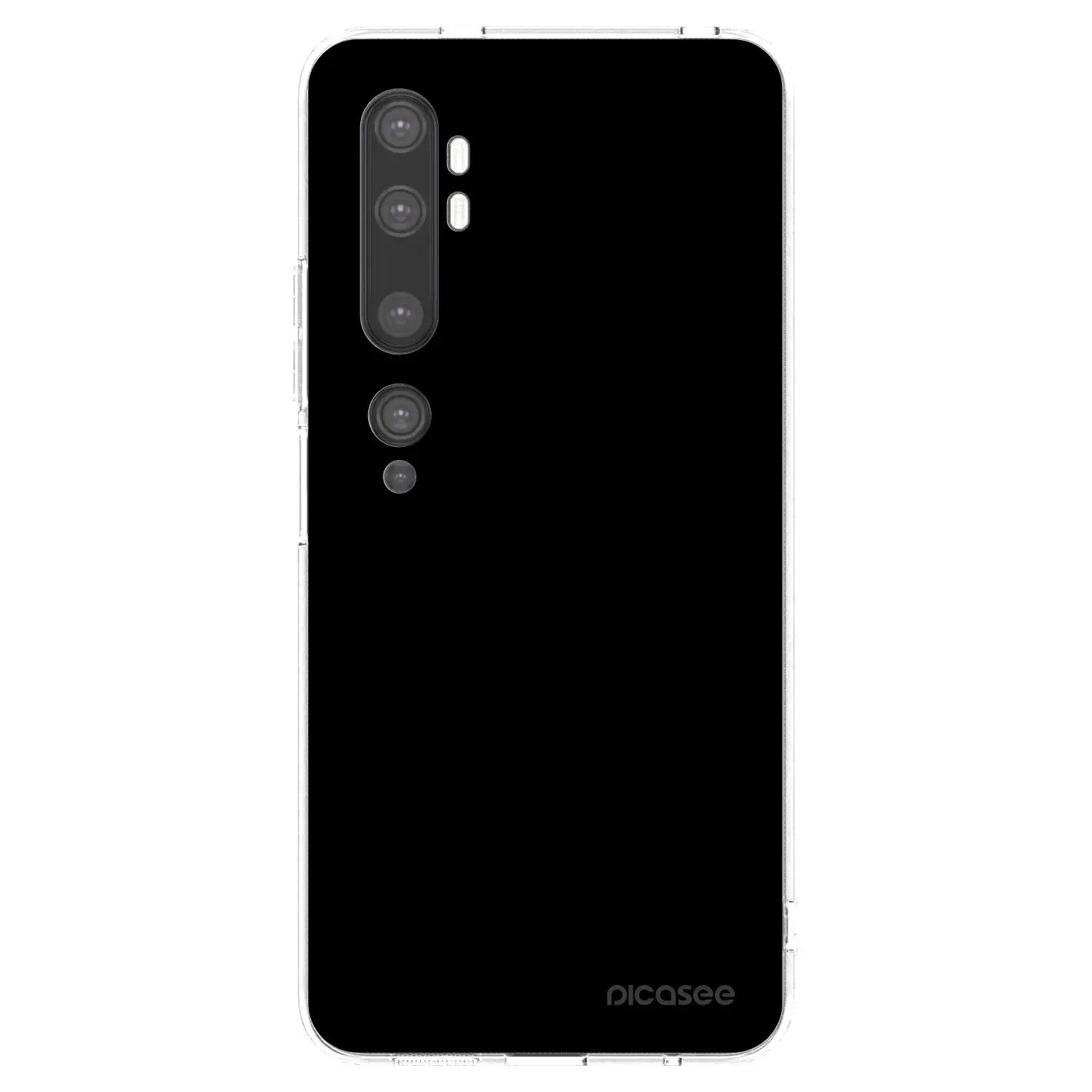 Silikonový průhledný obal pro Xiaomi Mi Note 10 (Pro) - Black Bliss