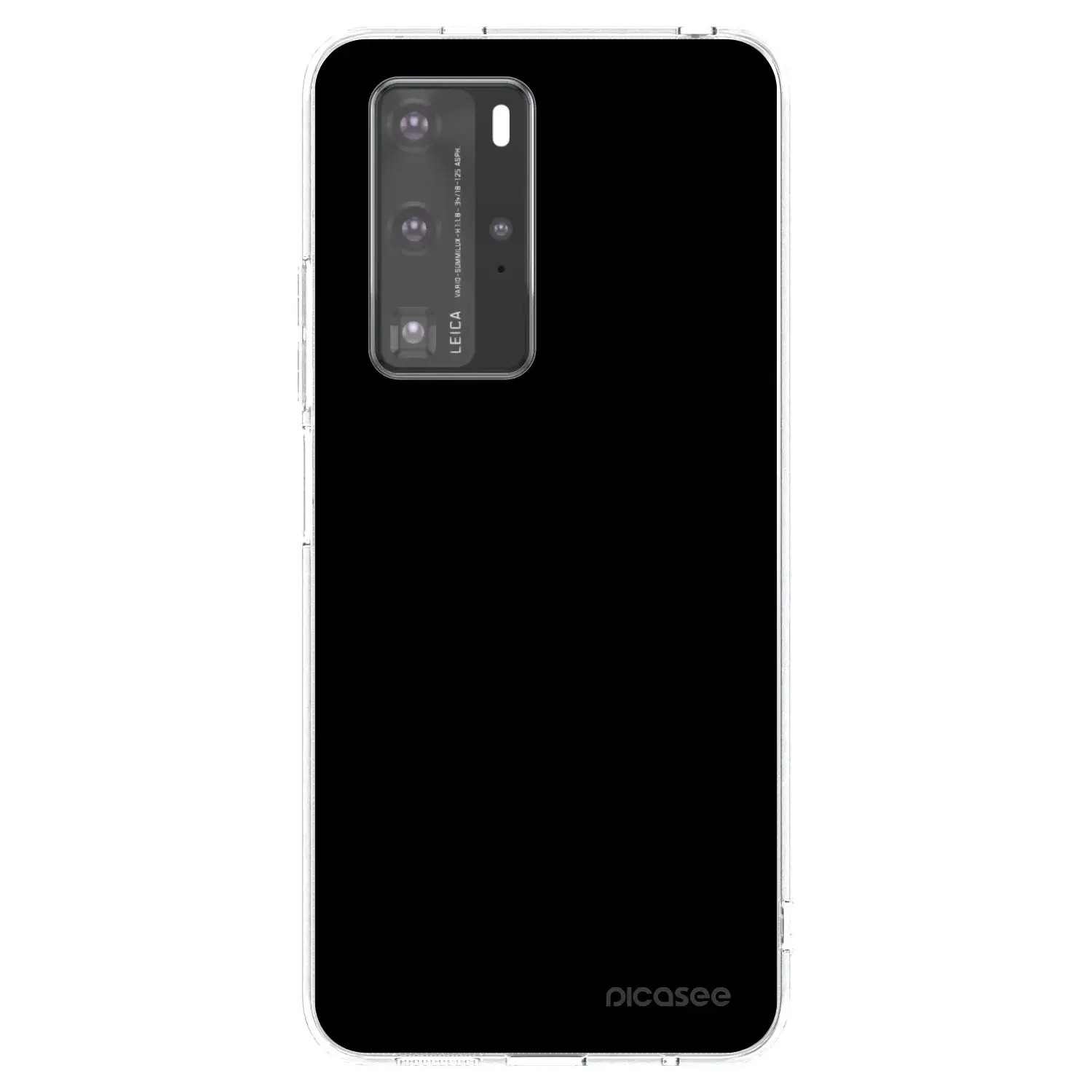 Silikonový průhledný obal pro Huawei P40 Pro - Black Bliss