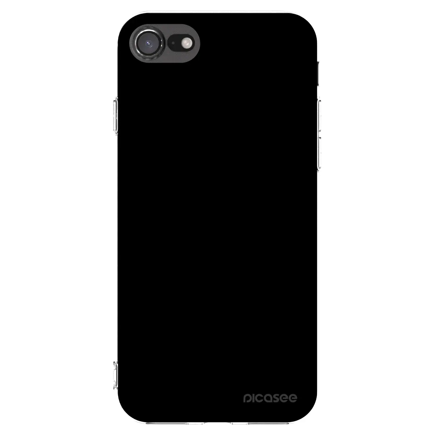 Silikonový průhledný obal pro Apple iPhone SE 2020 - Black Bliss