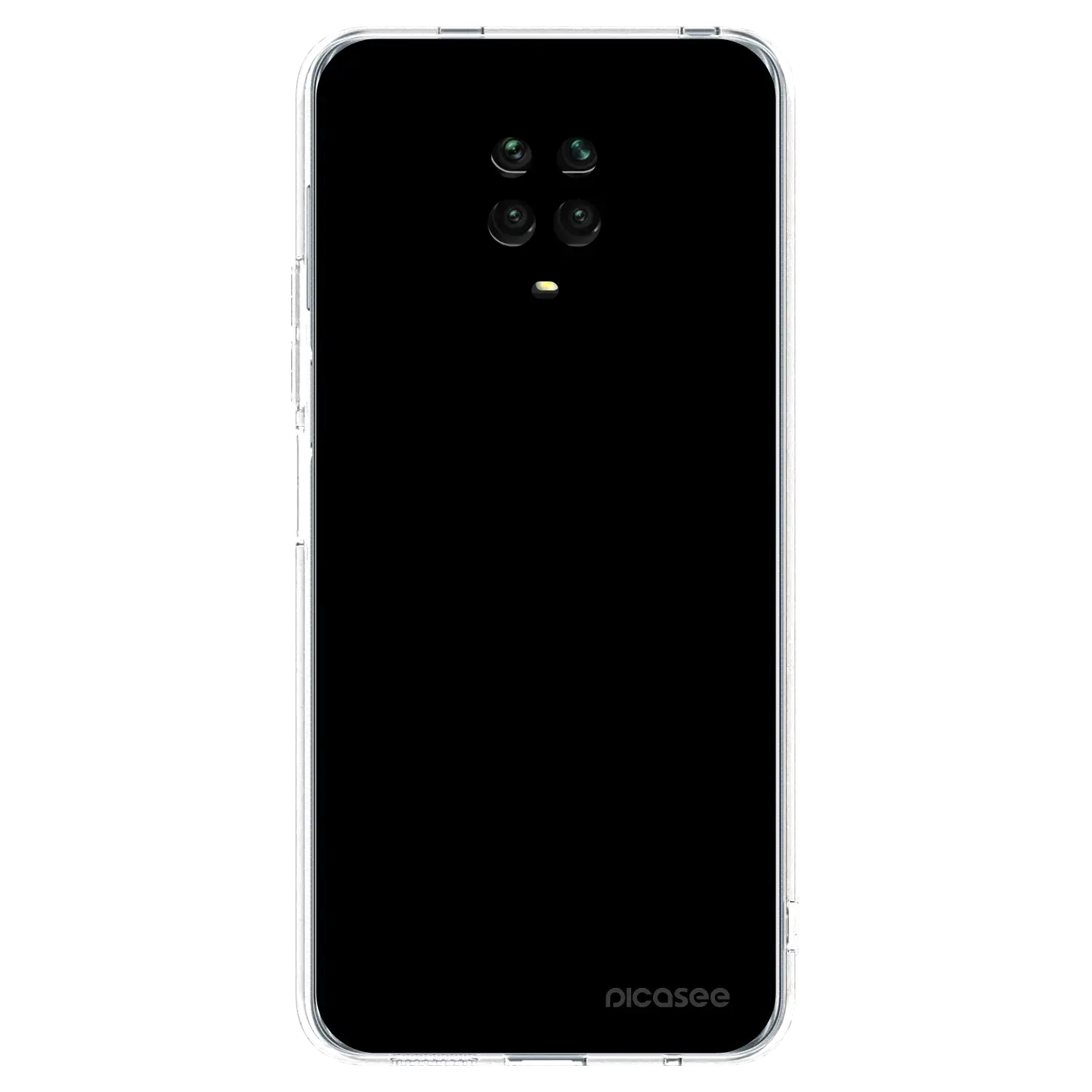 Silikonový průhledný obal pro Xiaomi Redmi Note 9 Pro - Black Bliss