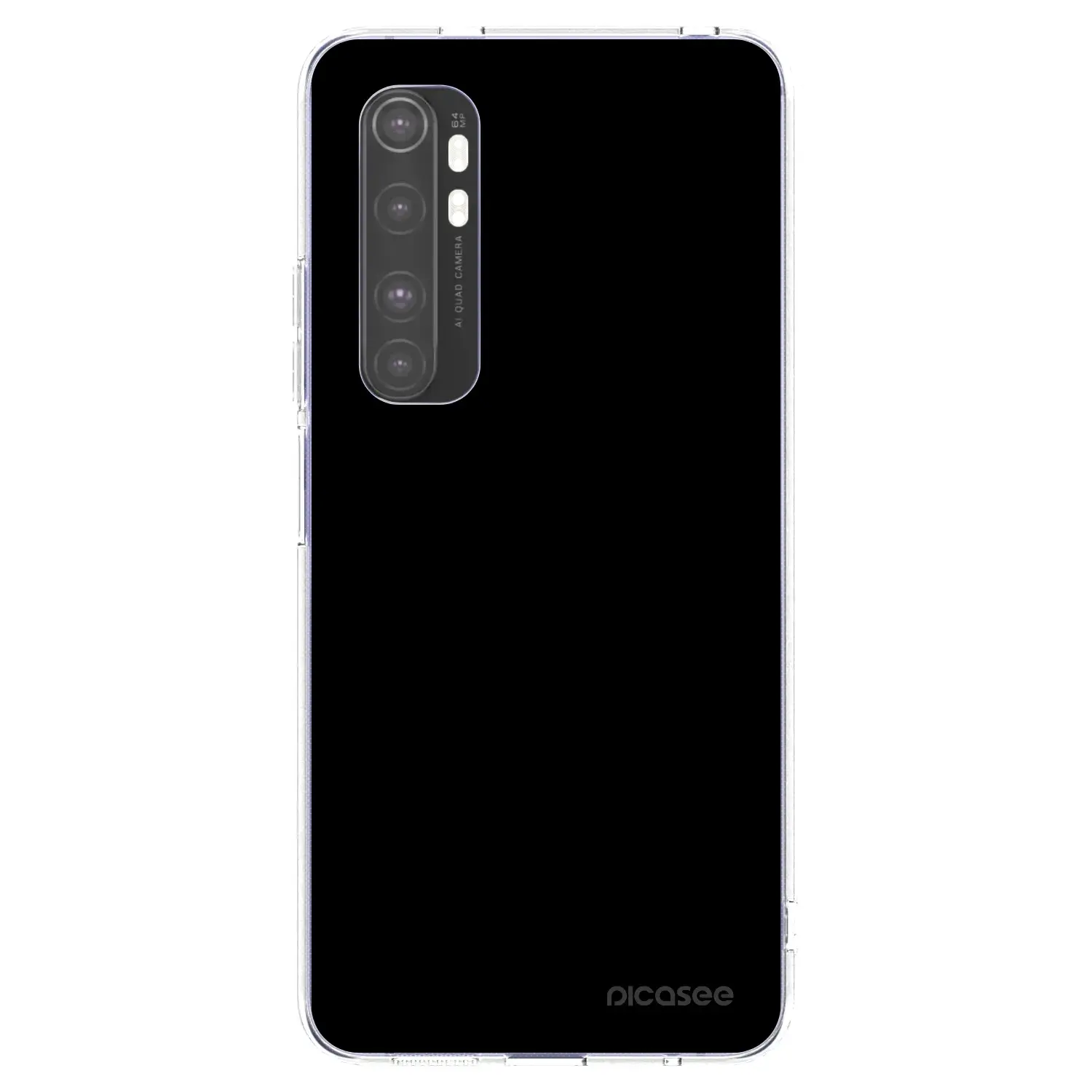 Silikonový průhledný obal pro Xiaomi Mi Note 10 Lite - Black Bliss