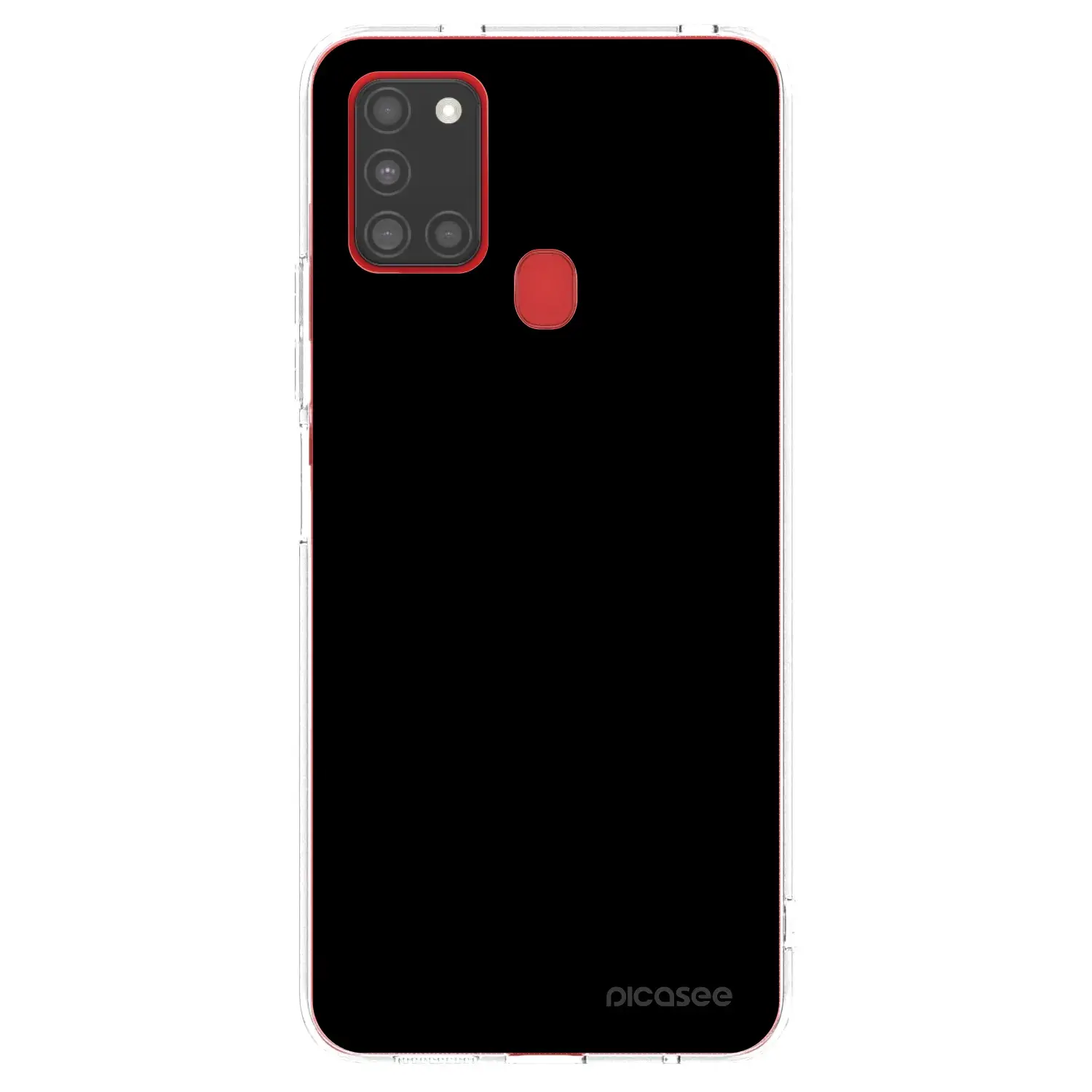Silikonový průhledný obal pro Samsung Galaxy A21s - Black Bliss