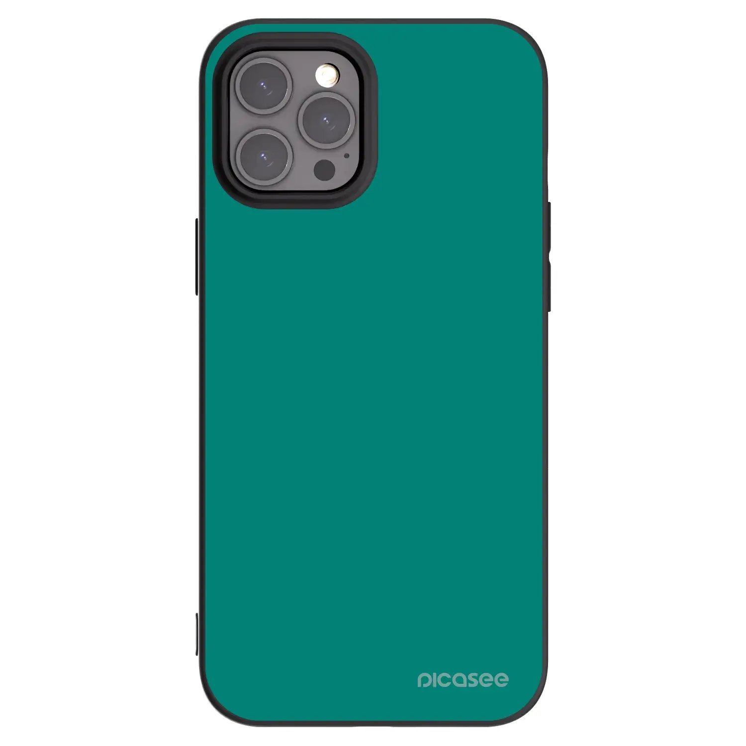 Silikonový černý obal pro Apple iPhone 12 Pro Max - Emerald Mist