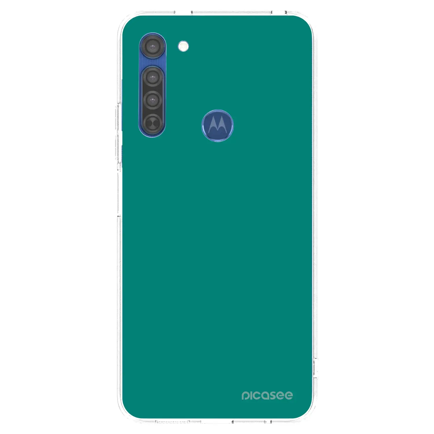 Silikonový průhledný obal pro Motorola Moto G8 - Emerald Mist