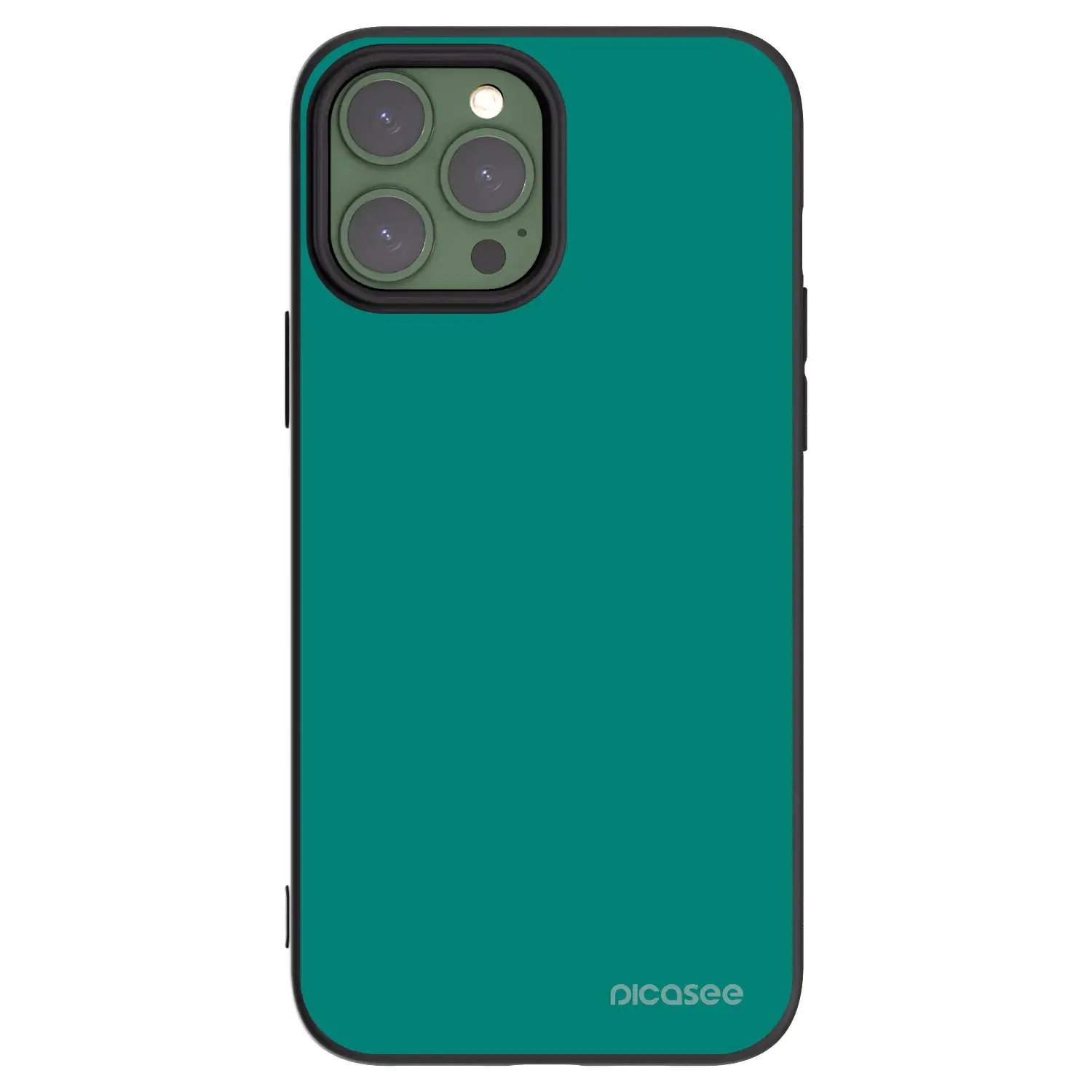 Silikonový černý obal pro Apple iPhone 13 Pro Max - Emerald Mist