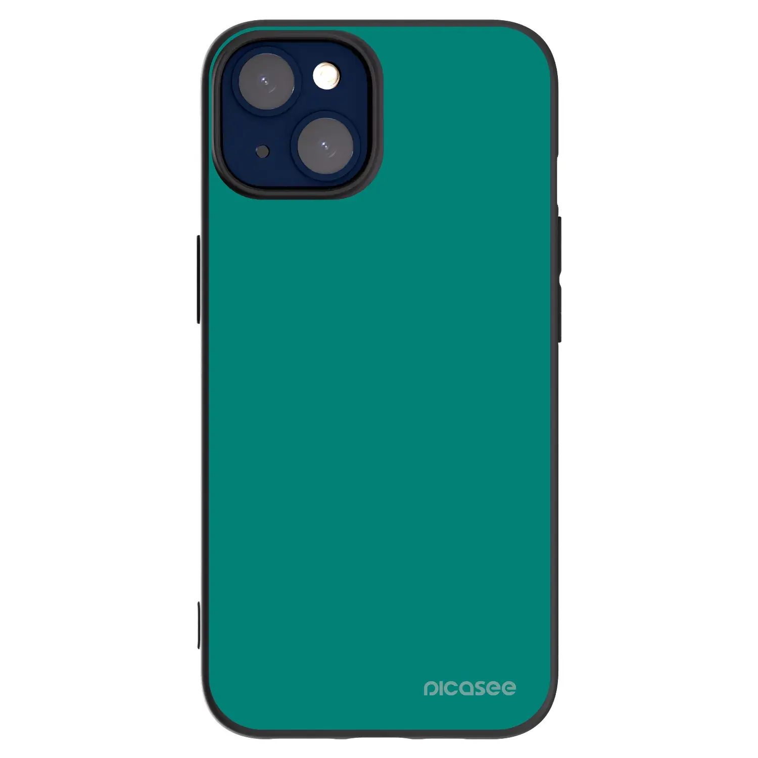 Silikonový černý obal pro Apple iPhone 14 - Emerald Mist