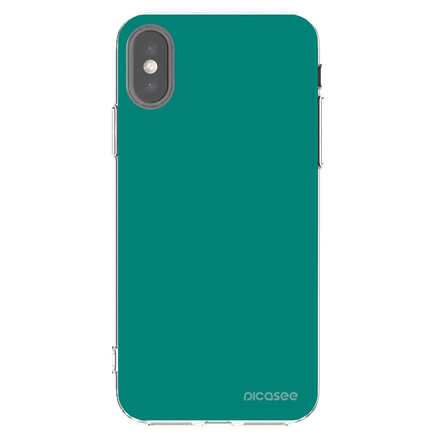 Silikonový průhledný obal pro Apple iPhone X/XS - Emerald Mist
