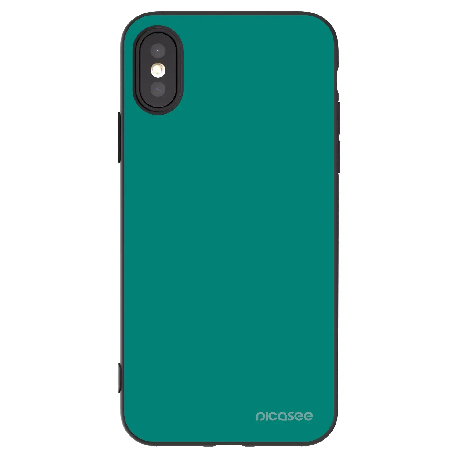 Silikonový černý obal pro Apple iPhone X/XS - Emerald Mist