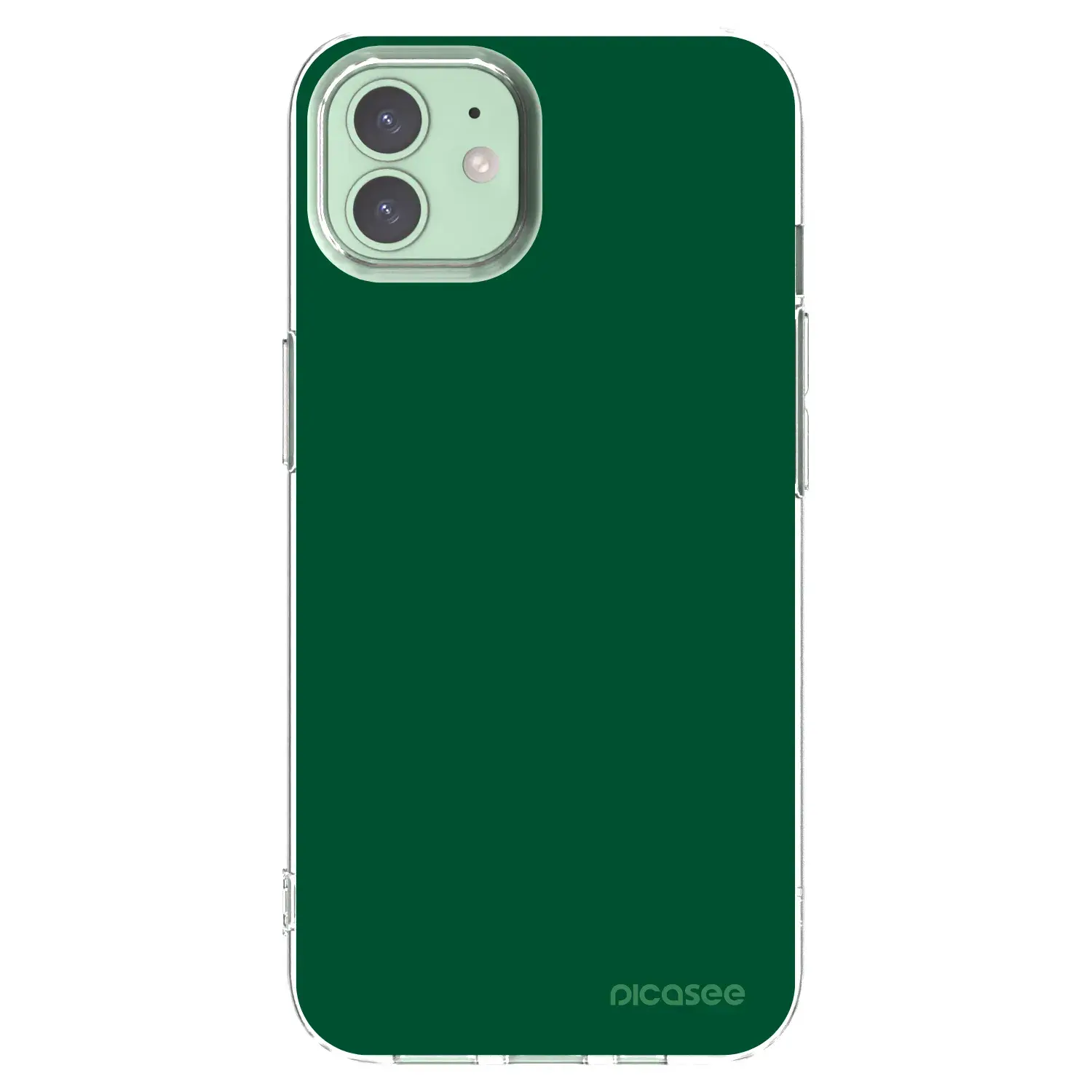 Silikonový průhledný obal pro Apple iPhone 12 - Green Gleam